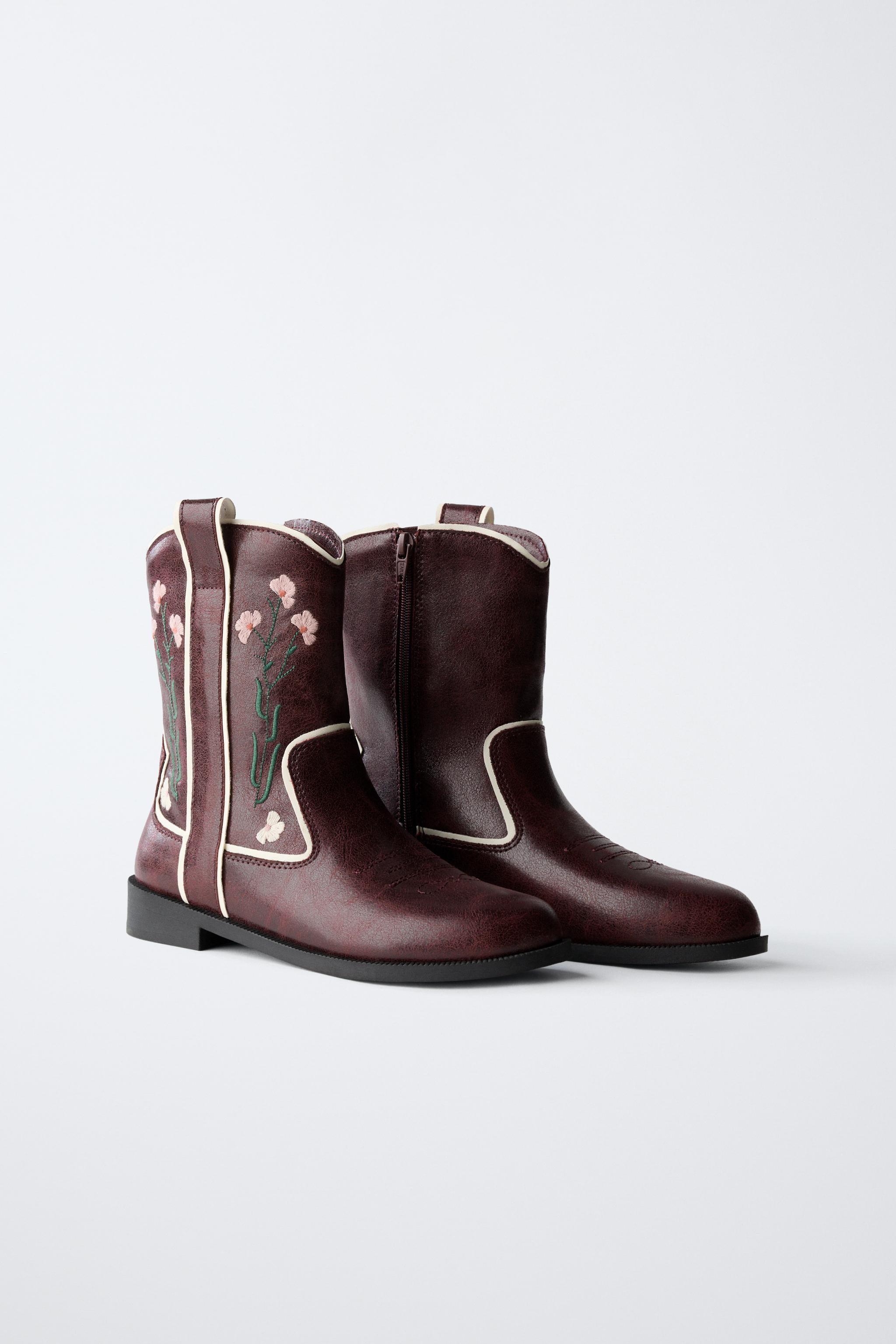 EMBROIDERED ANKLE BOOTS