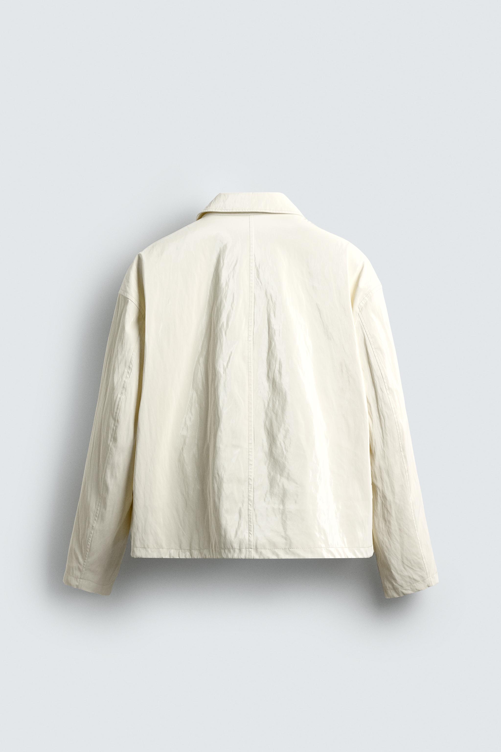 RELAXED FIT JACKET WITH SHINY FINISH