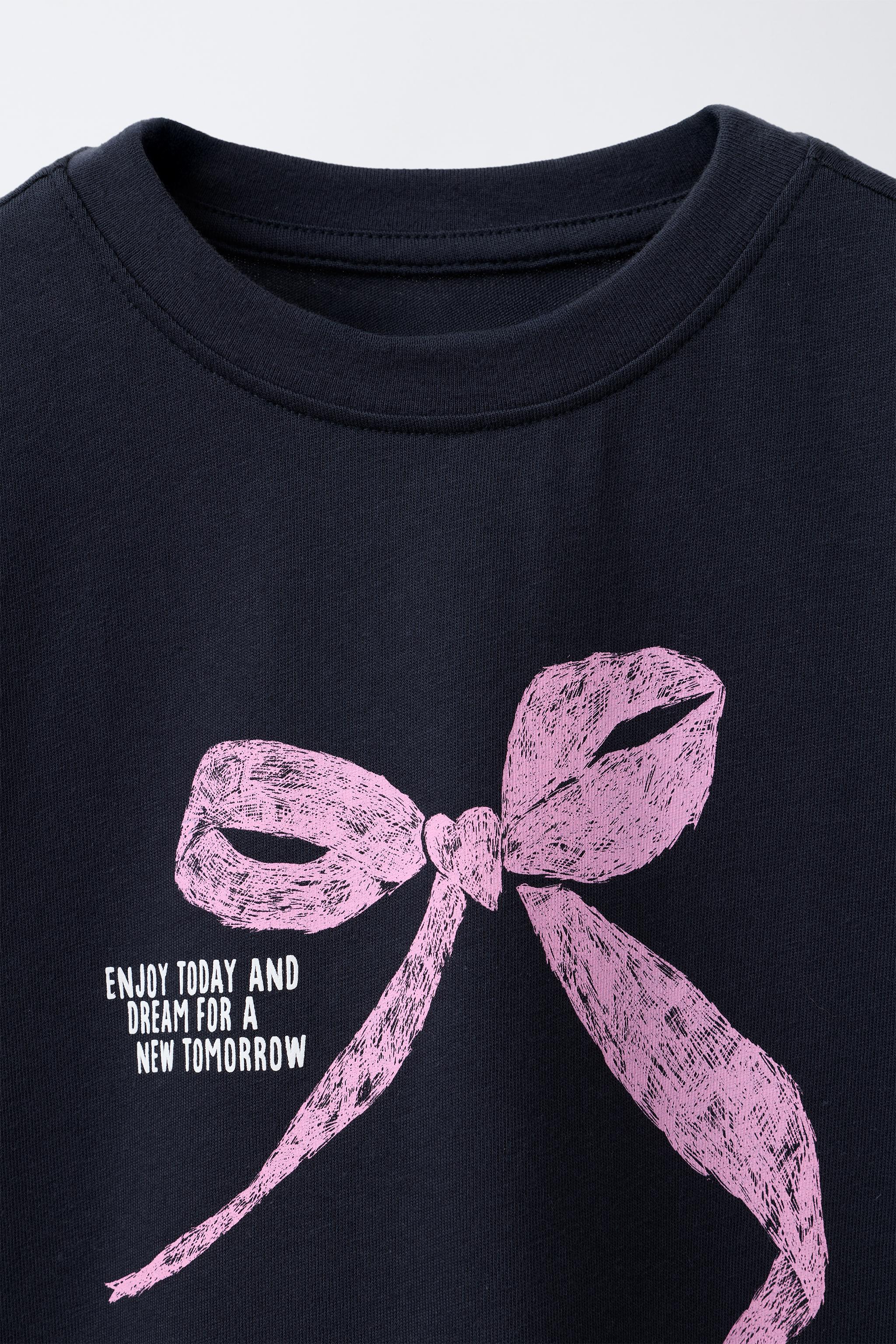 BOW PRINT T-SHIRT
