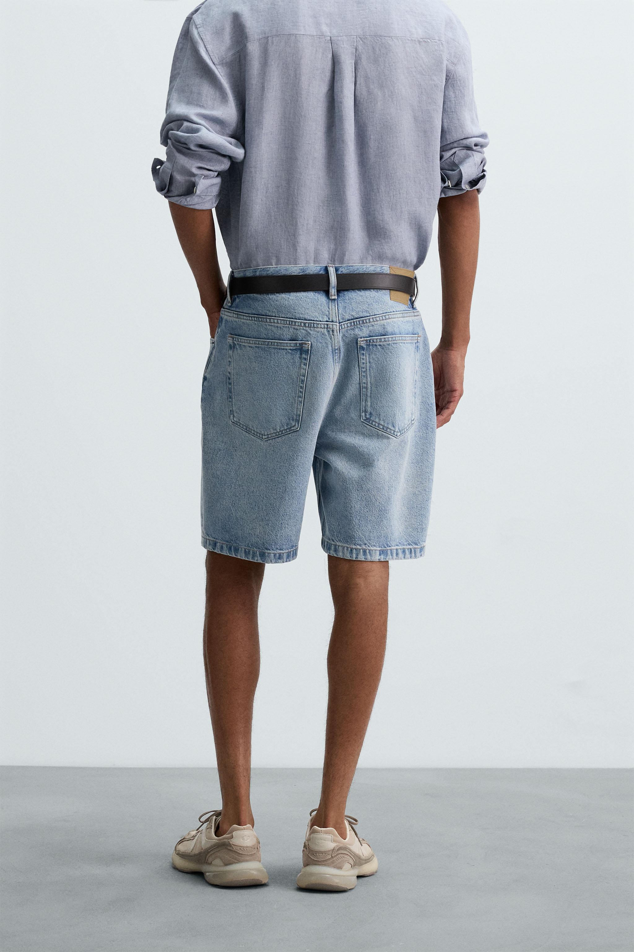 REGULAR FIT DENIM SHORTS