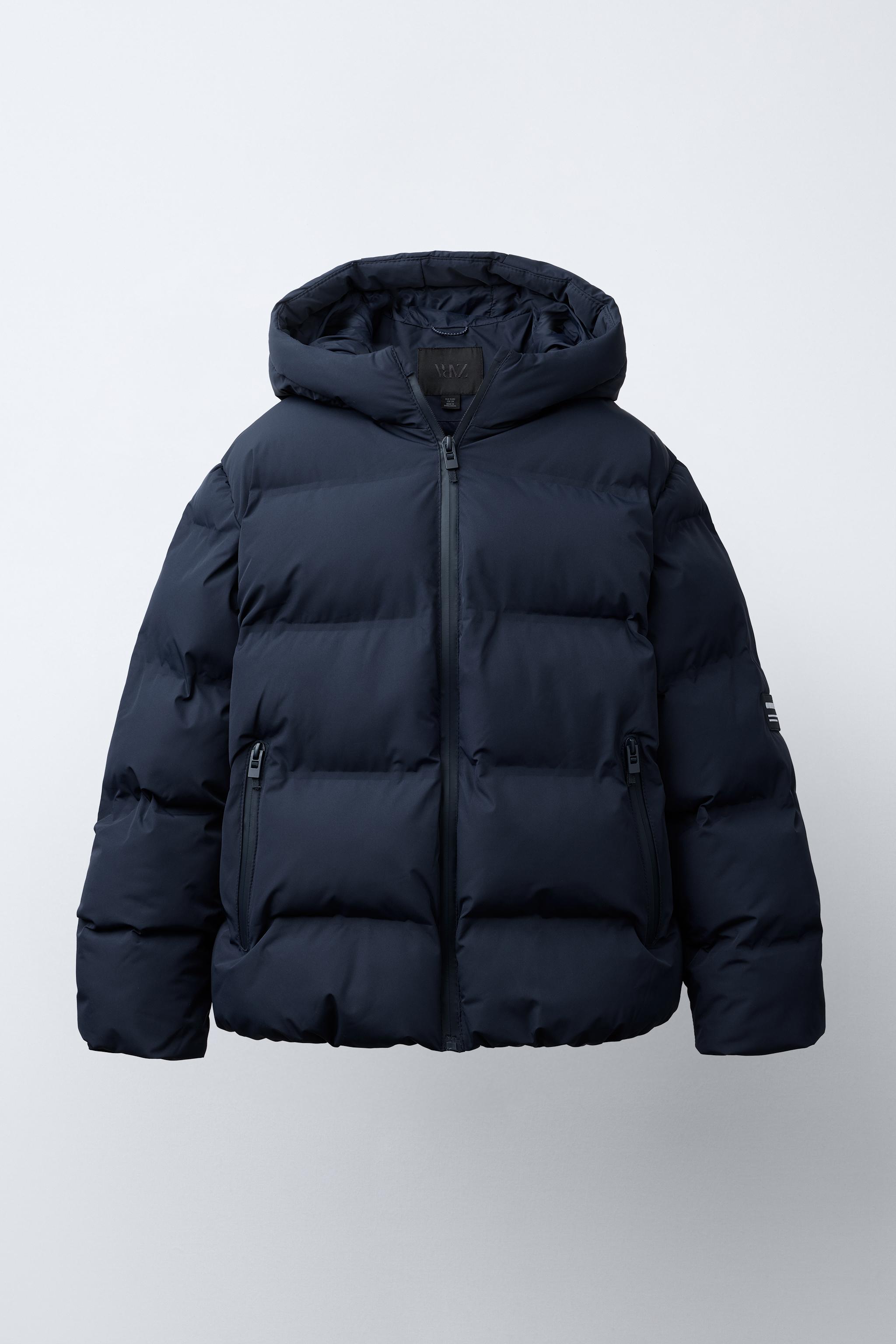 PUFFER COAT WITH LABEL WATER REPELLENT