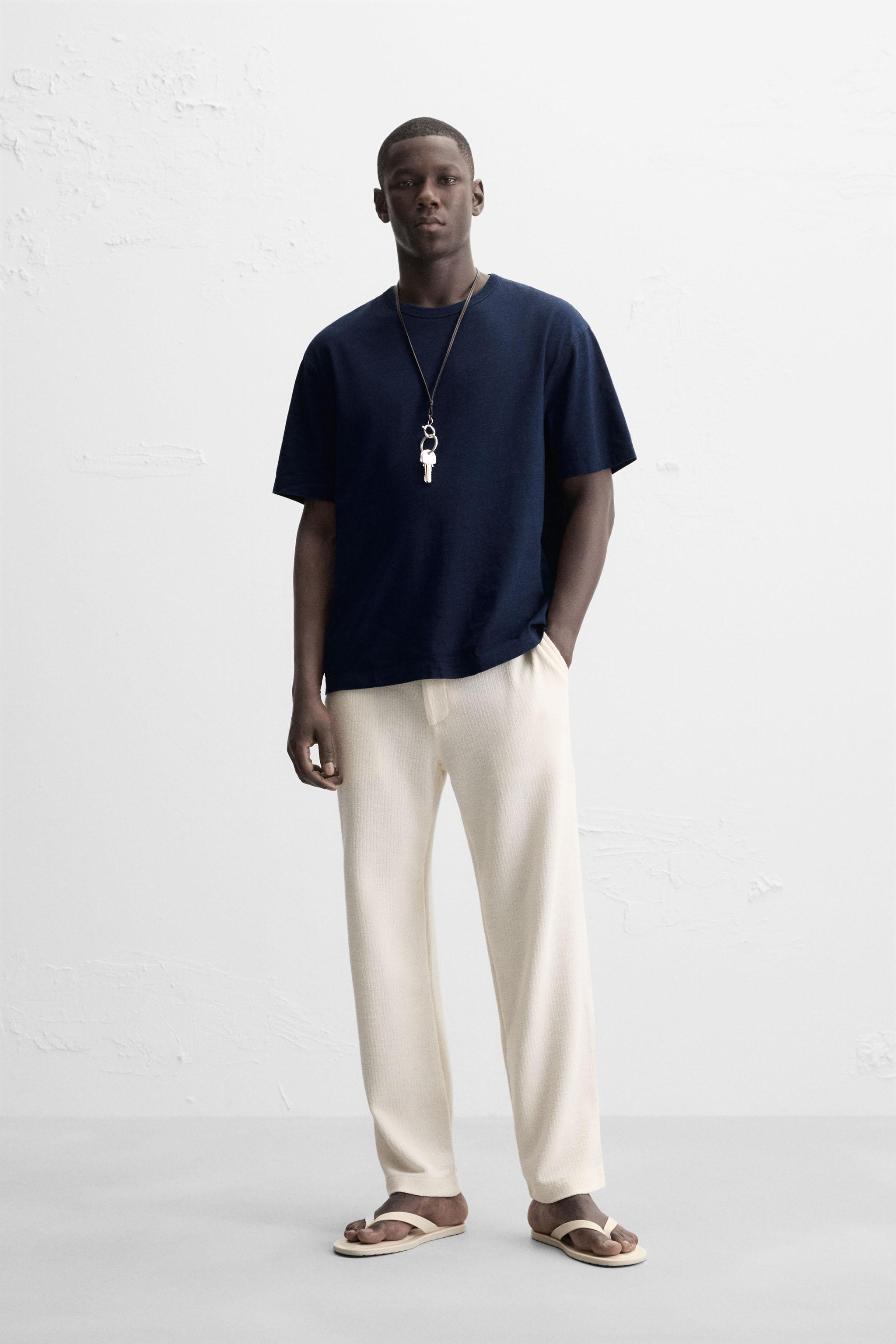 TEXTURED CHINO PANTS