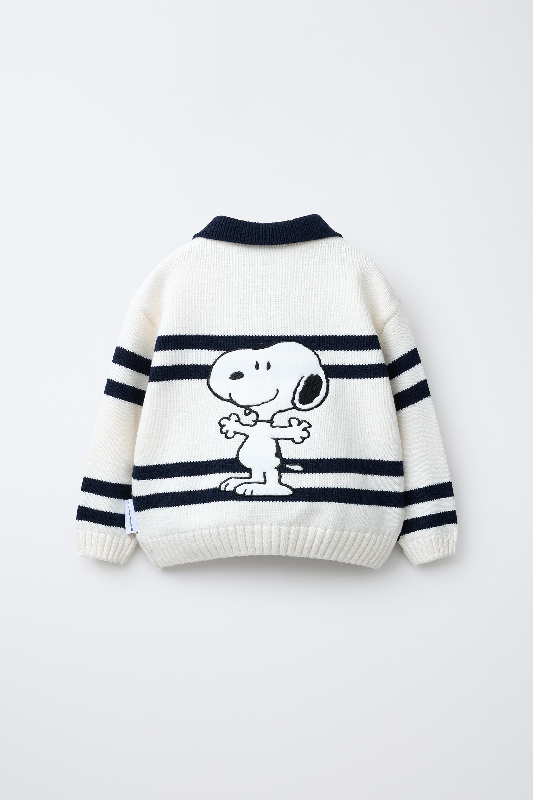SNOOPY PEANUTS™ STRIPED KNIT POLO SHIRT