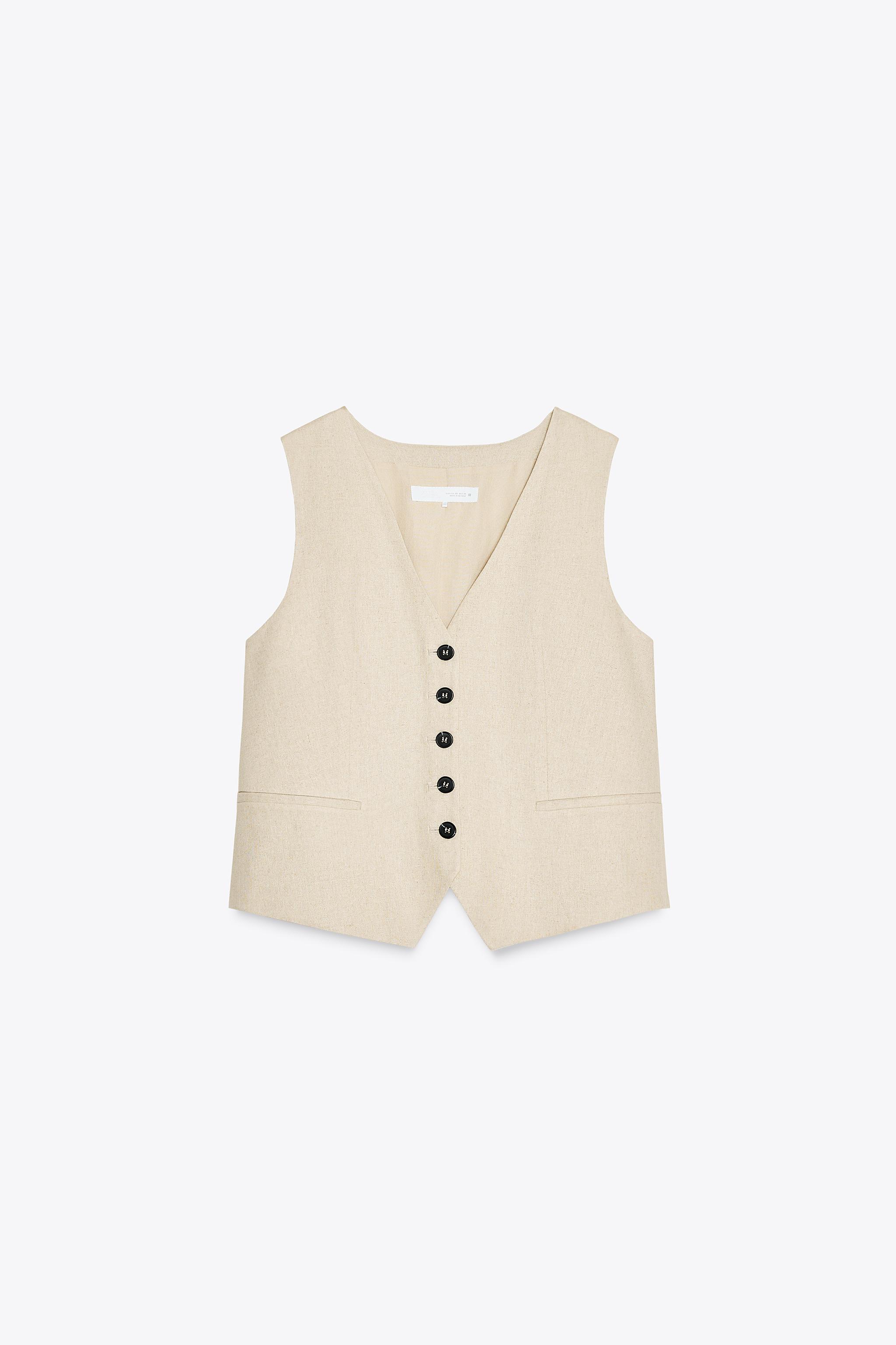 LINEN TAILORED VEST