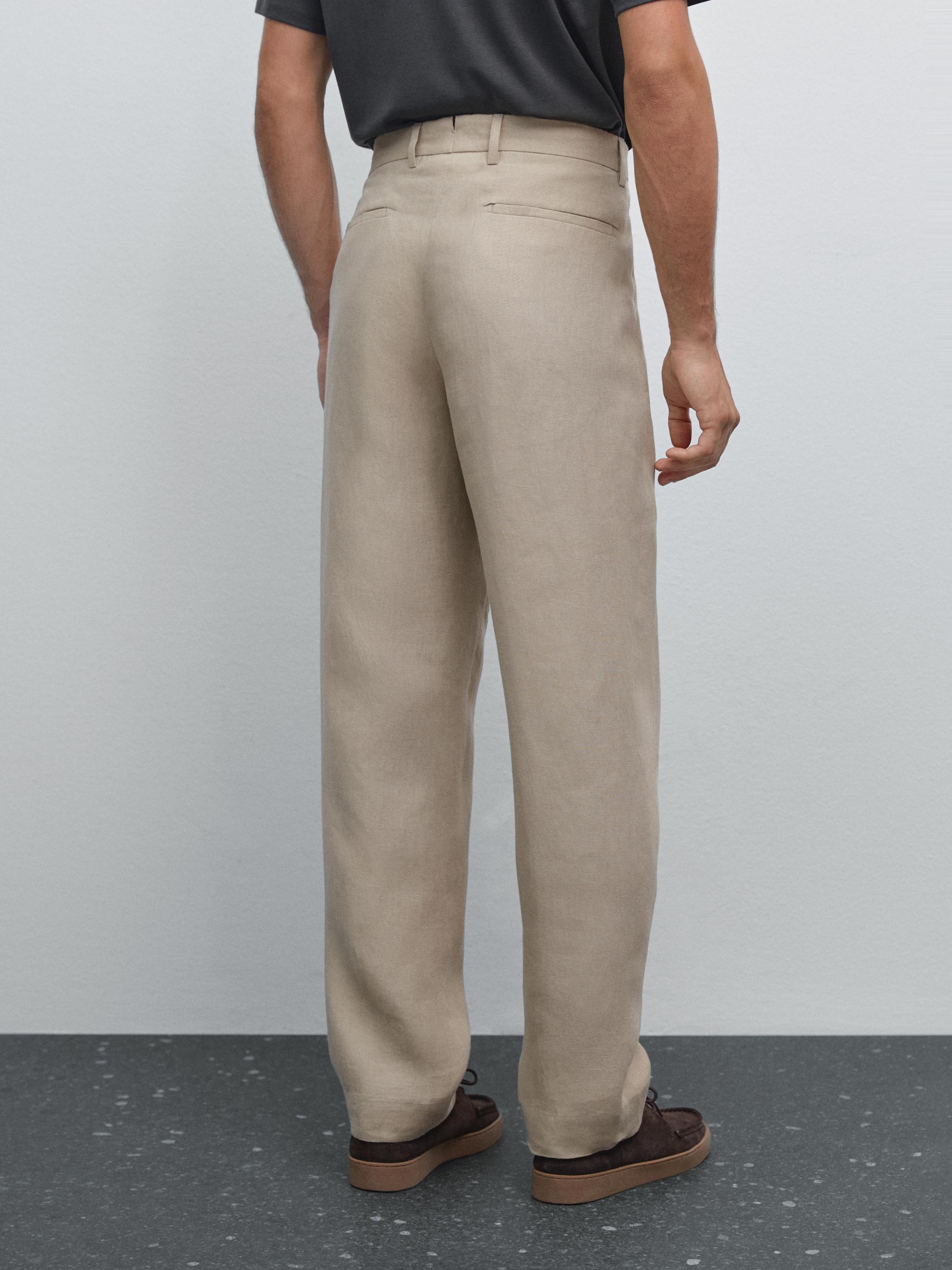 Flowing 100% linen trousers