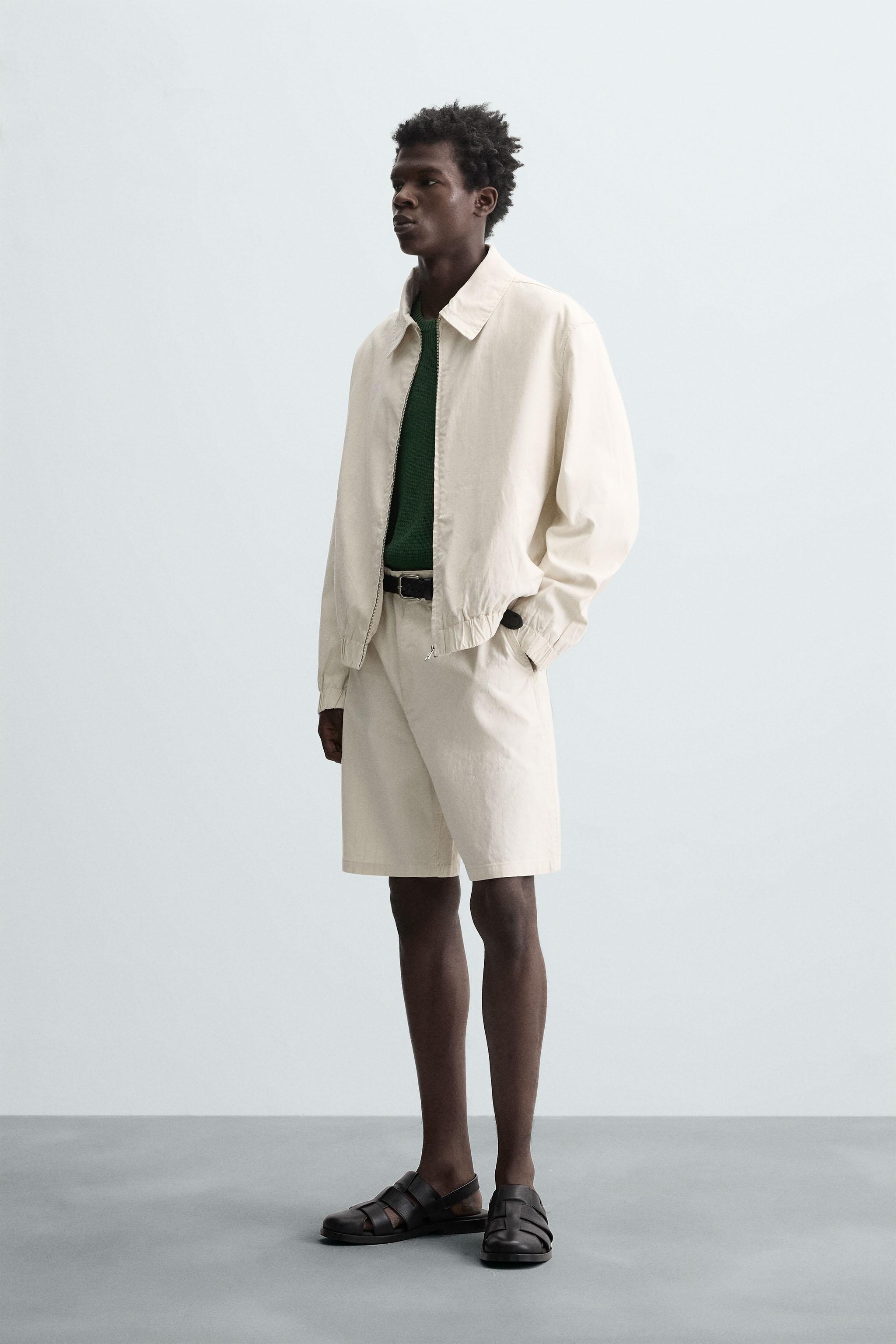 STRIPED REGULAR FIT SHORTS