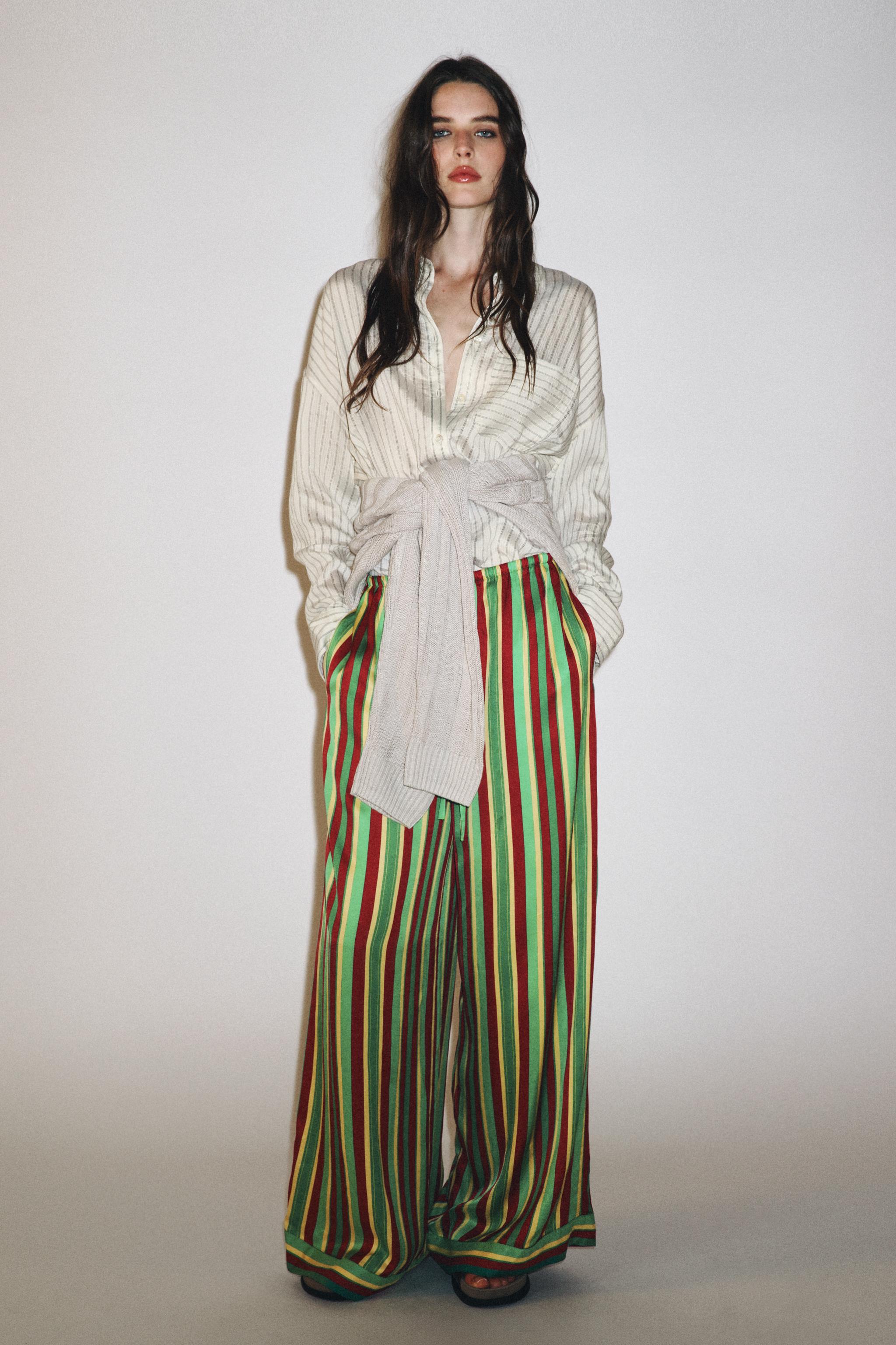 STRIPED PAJAMA PANTS ZW COLLECTION