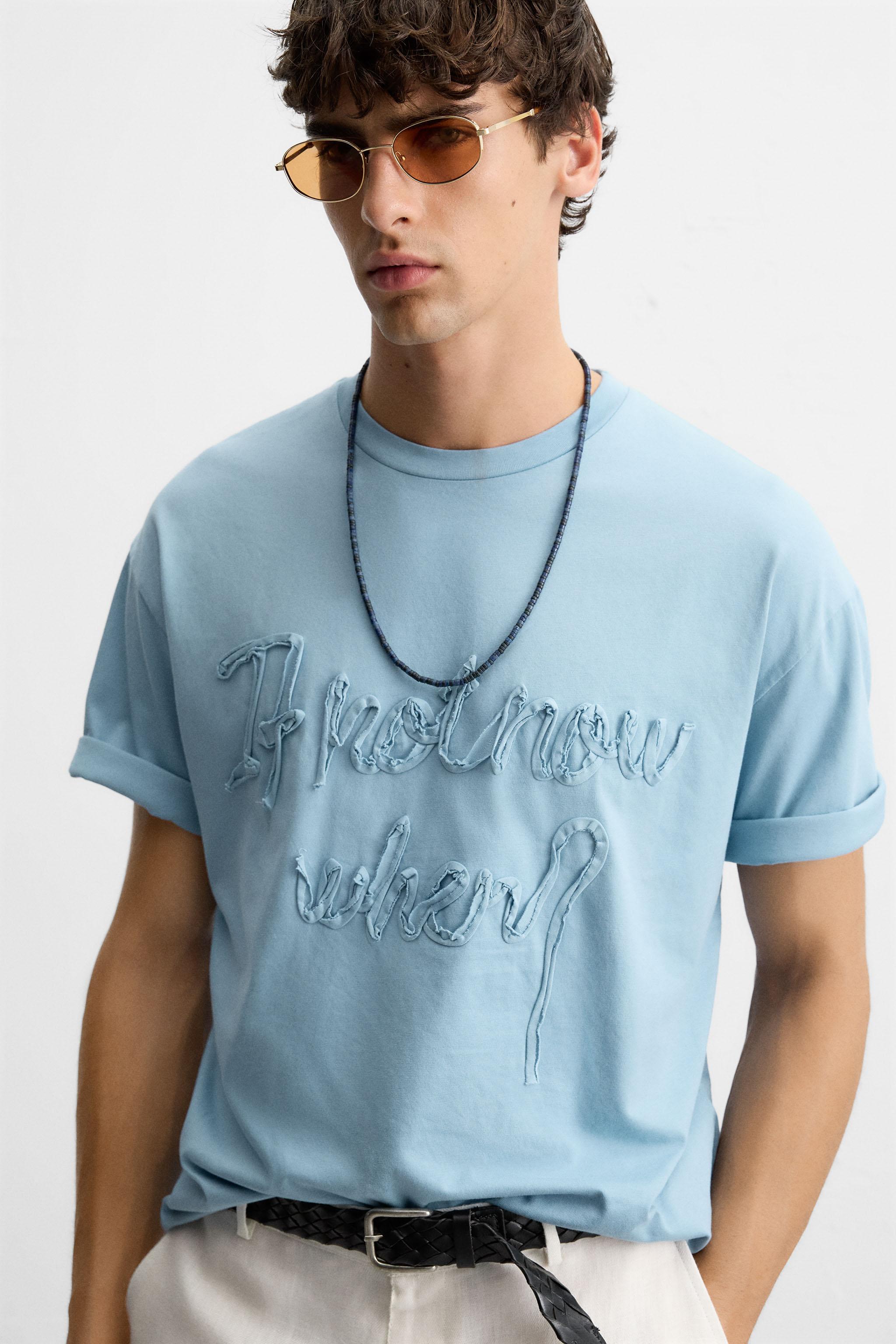 RAISED TEXT T-SHIRT