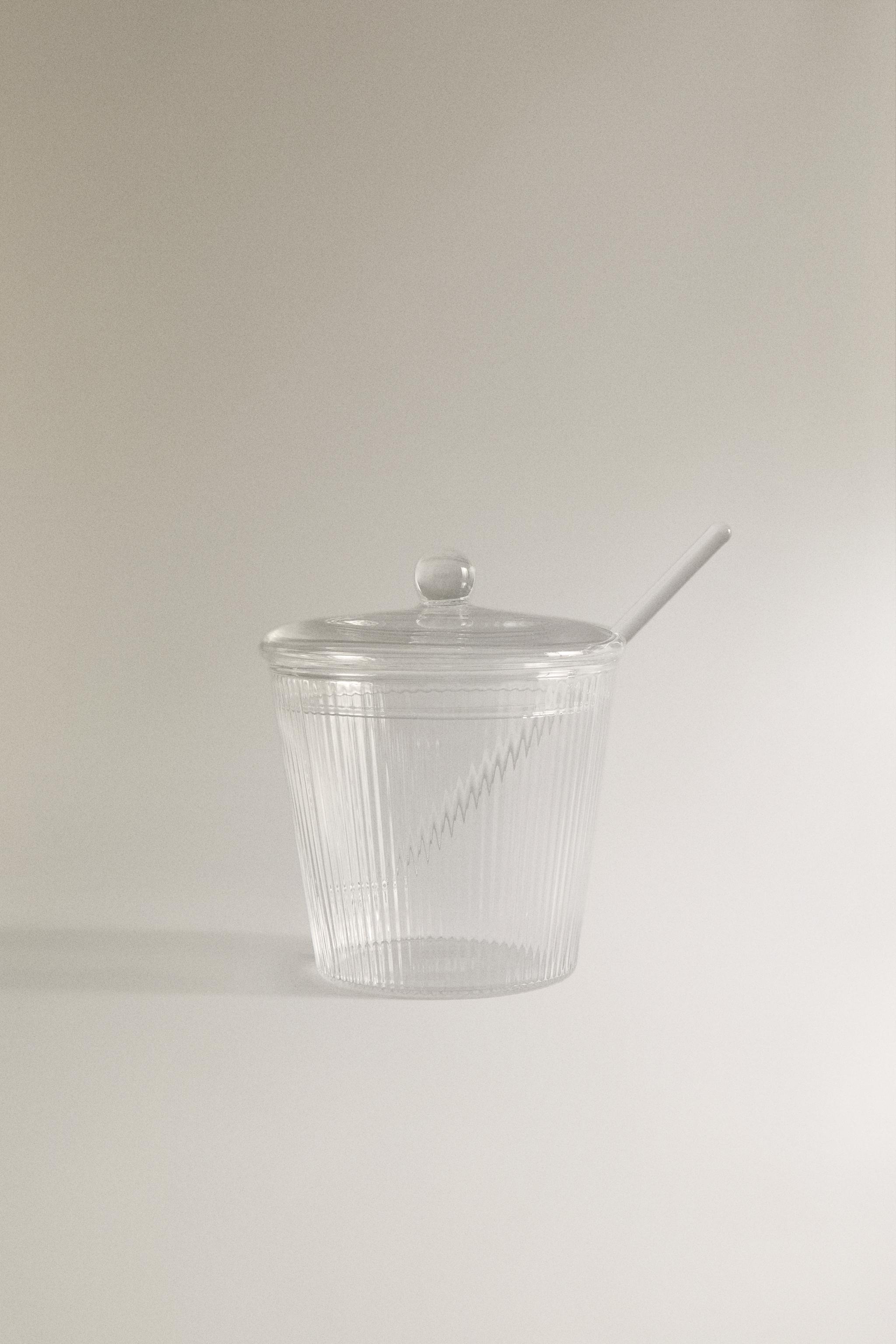BOROSILICATE GLASS SUGAR BOWL
