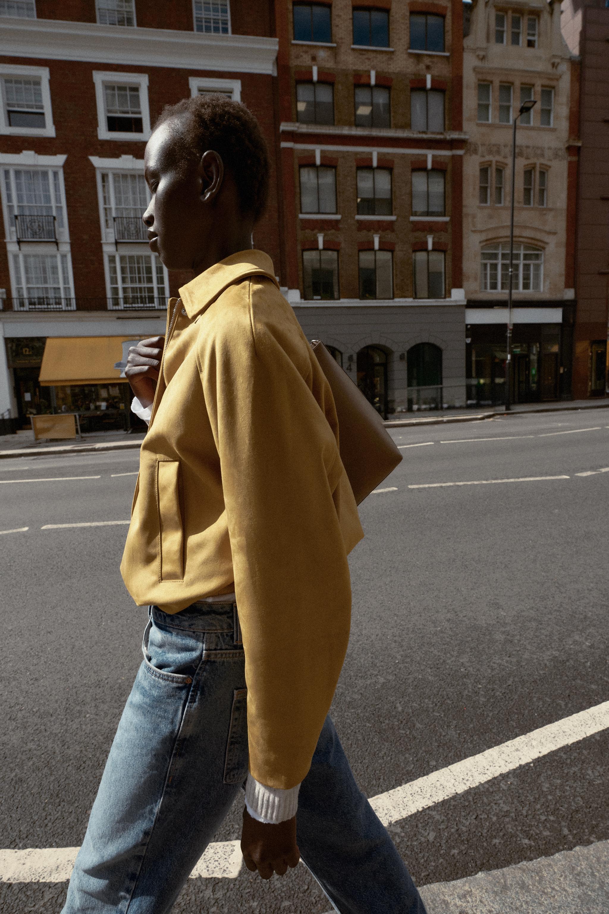 FAUX SUEDE BOMBER JACKET