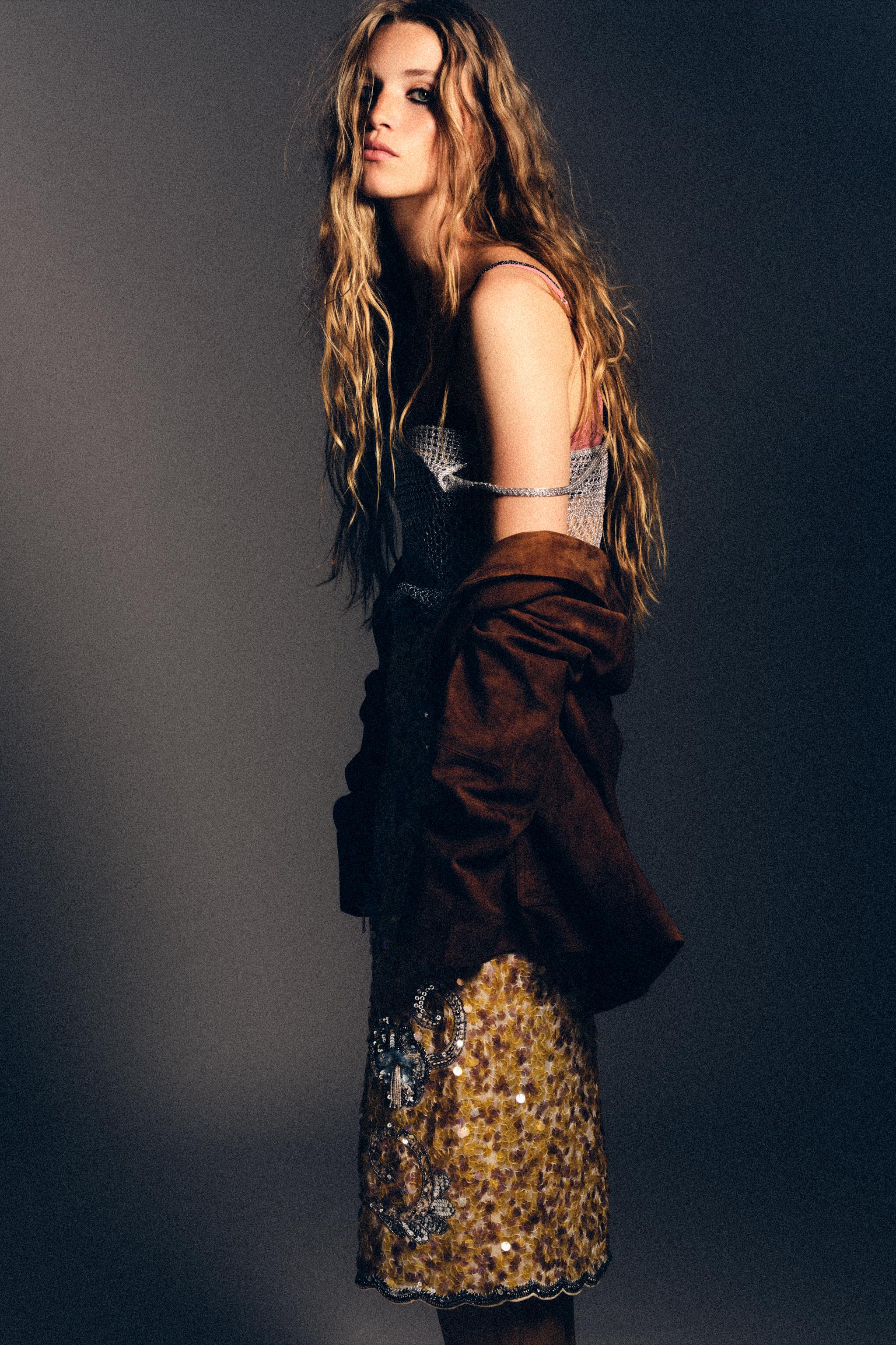 LIMITED EDITION BEADED EMBROIDERED SKIRT