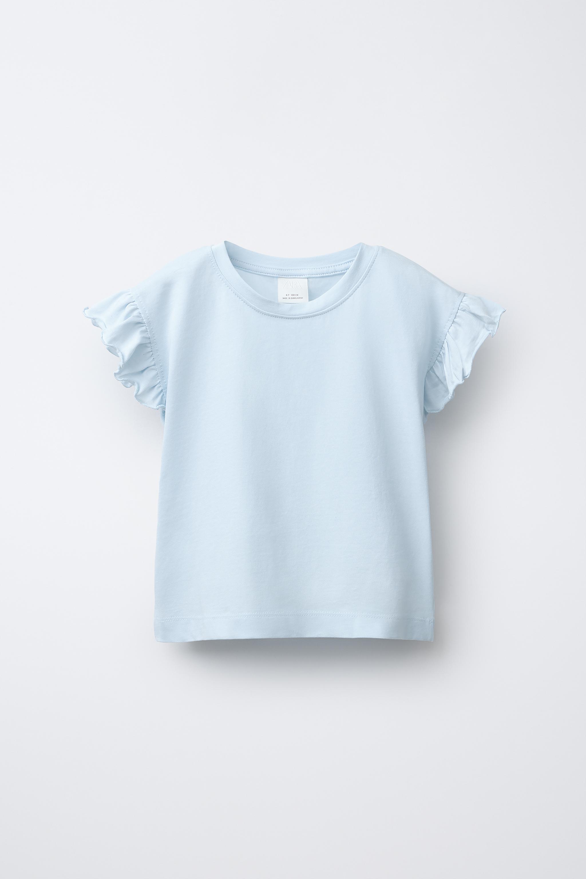 PLAIN RUFFLE T-SHIRT