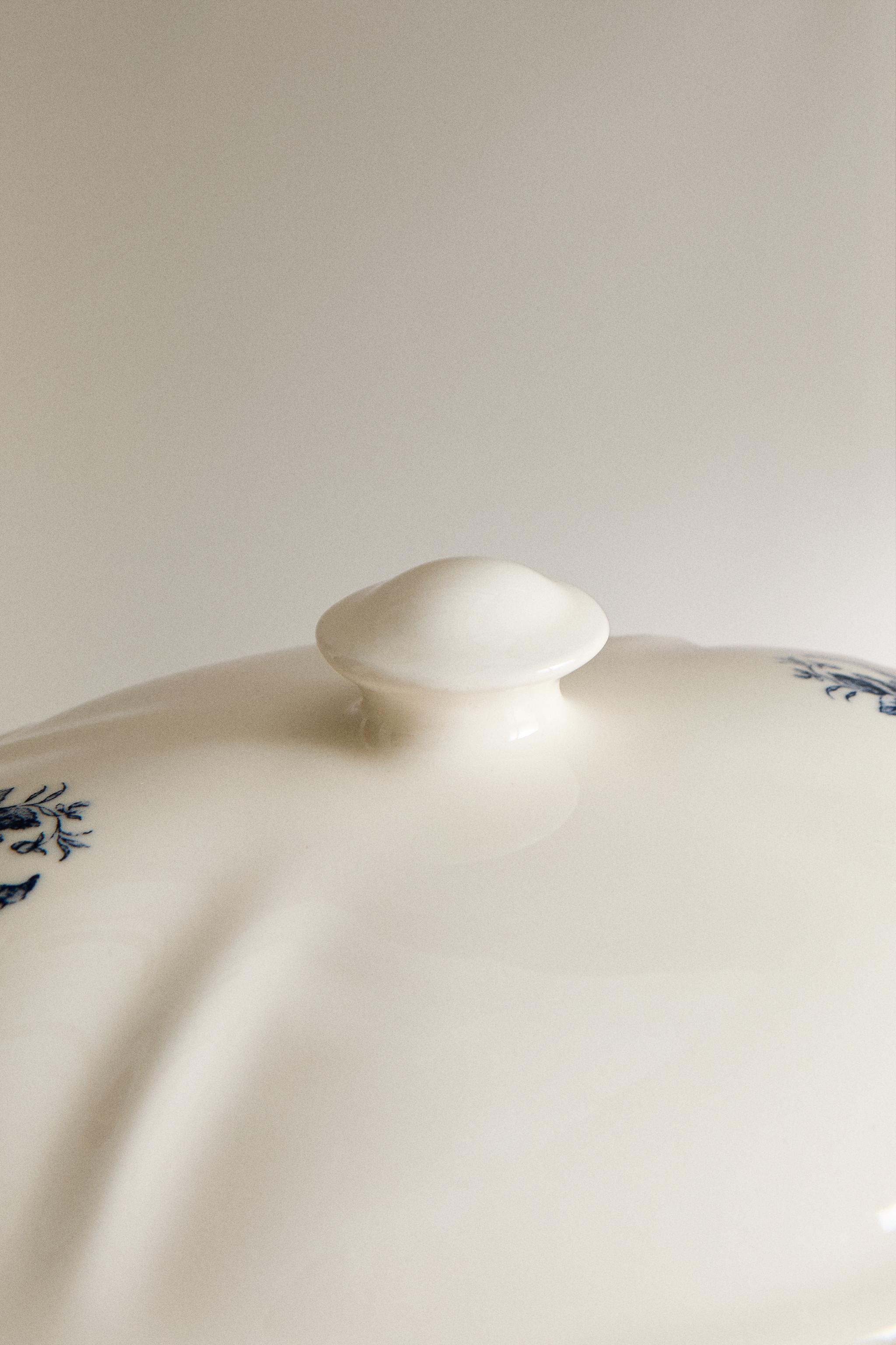 FLORAL EARTHENWARE TUREEN