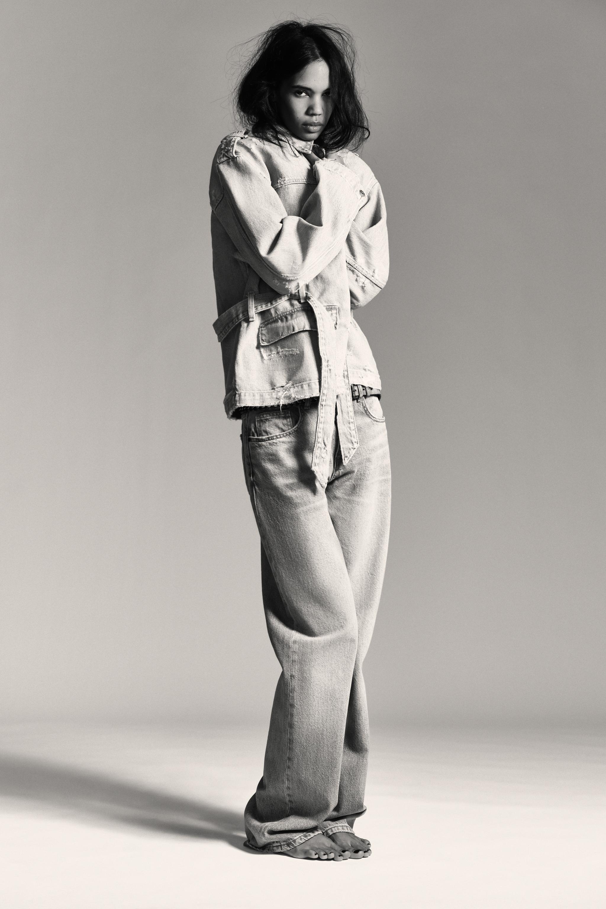 BELTED TRF DENIM JACKET