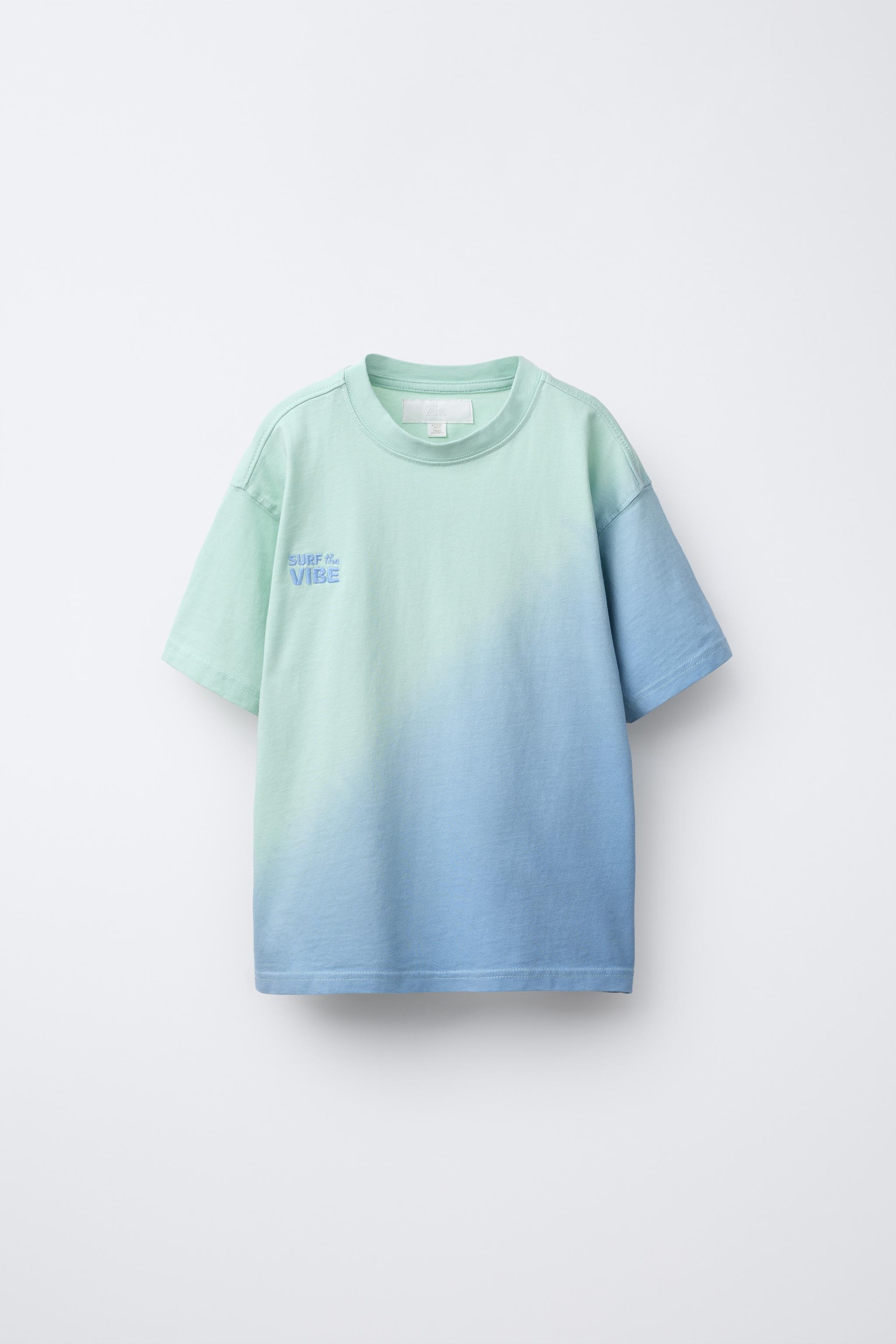 TIE-DYE T-SHIRT WITH EMBROIDERED TEXT