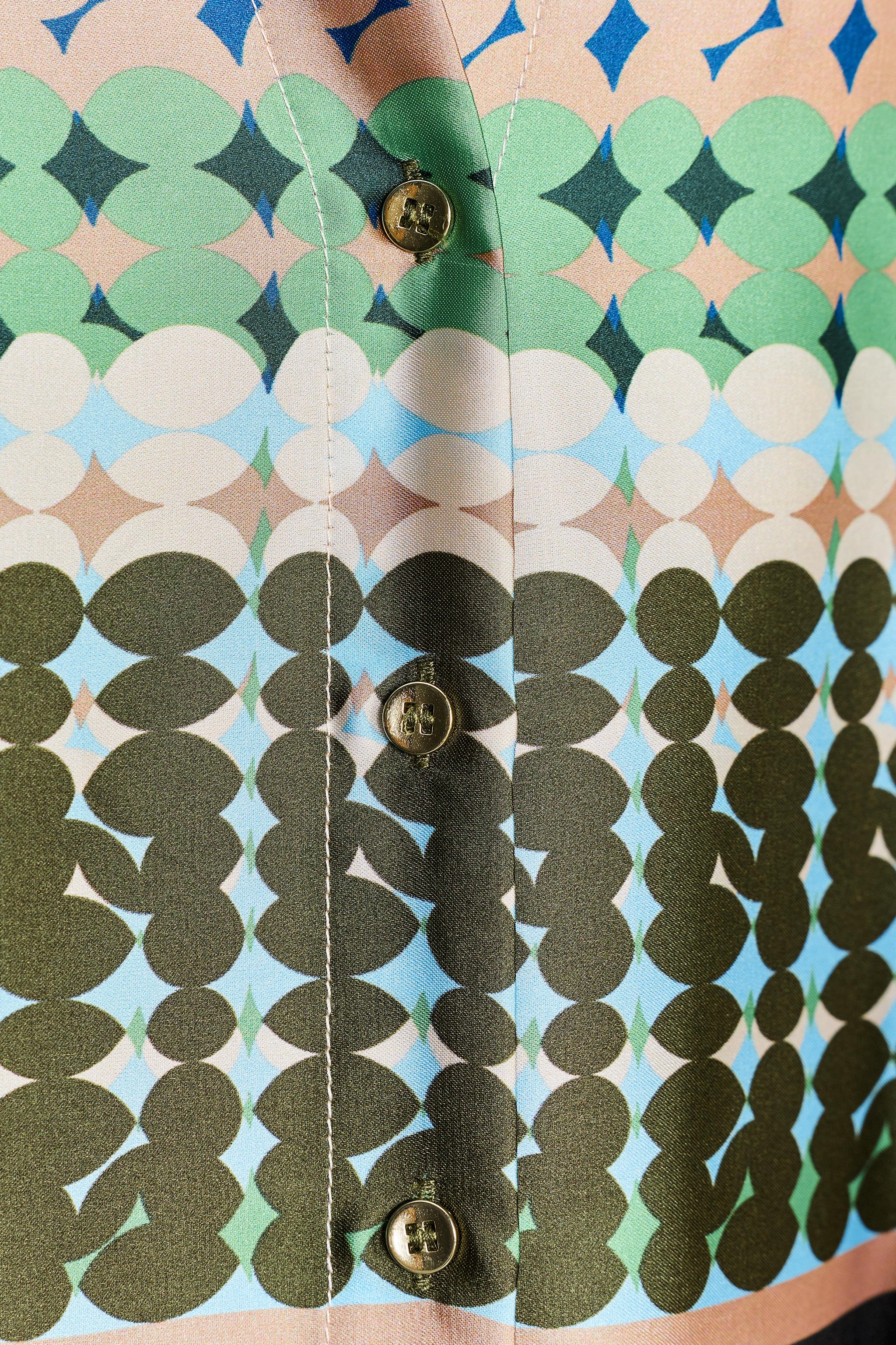 PRINTED SATIN EFFECT SHIRT