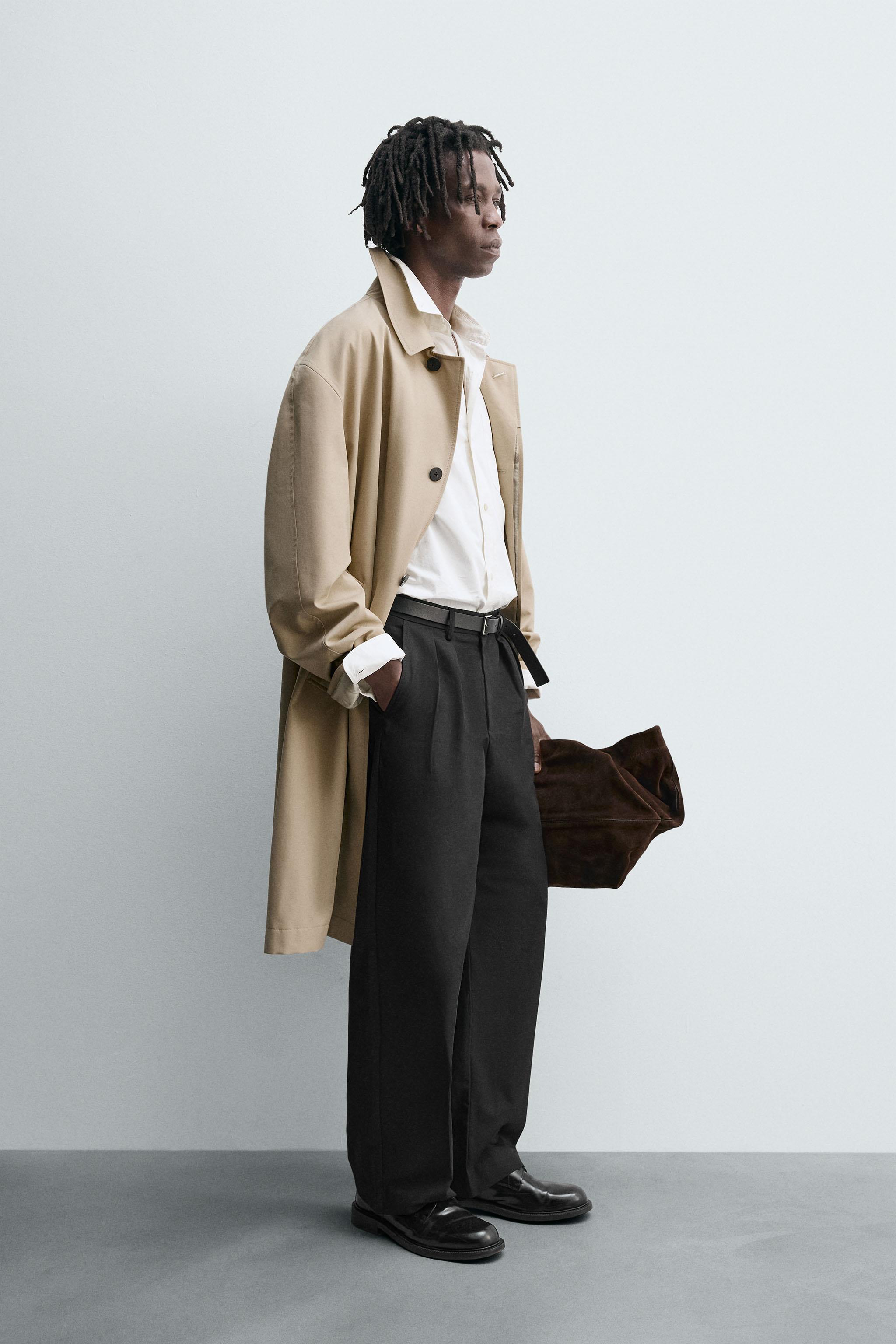 PLEATED WIDE FIT PANTS