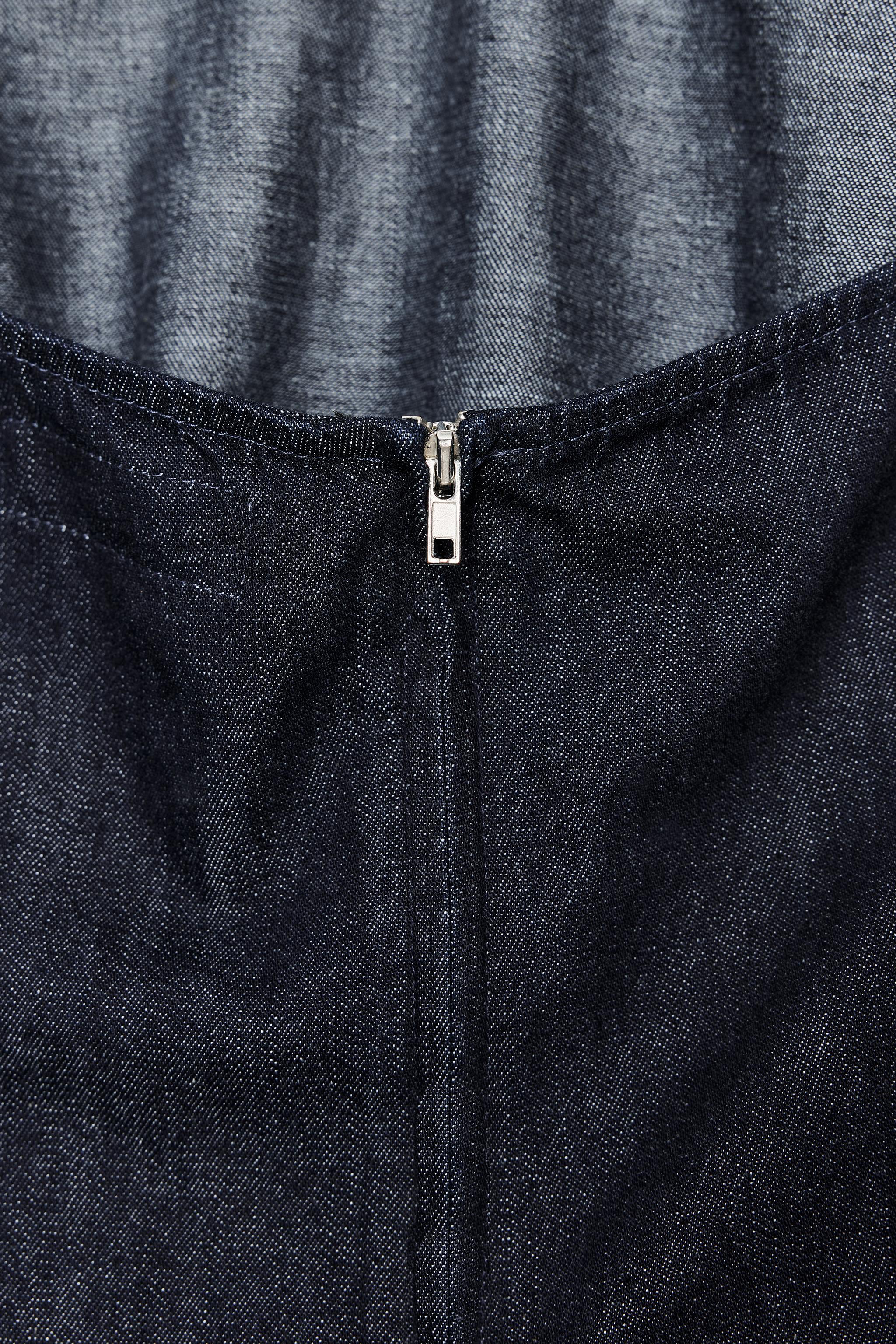 DENIM HALTER TOP TRF