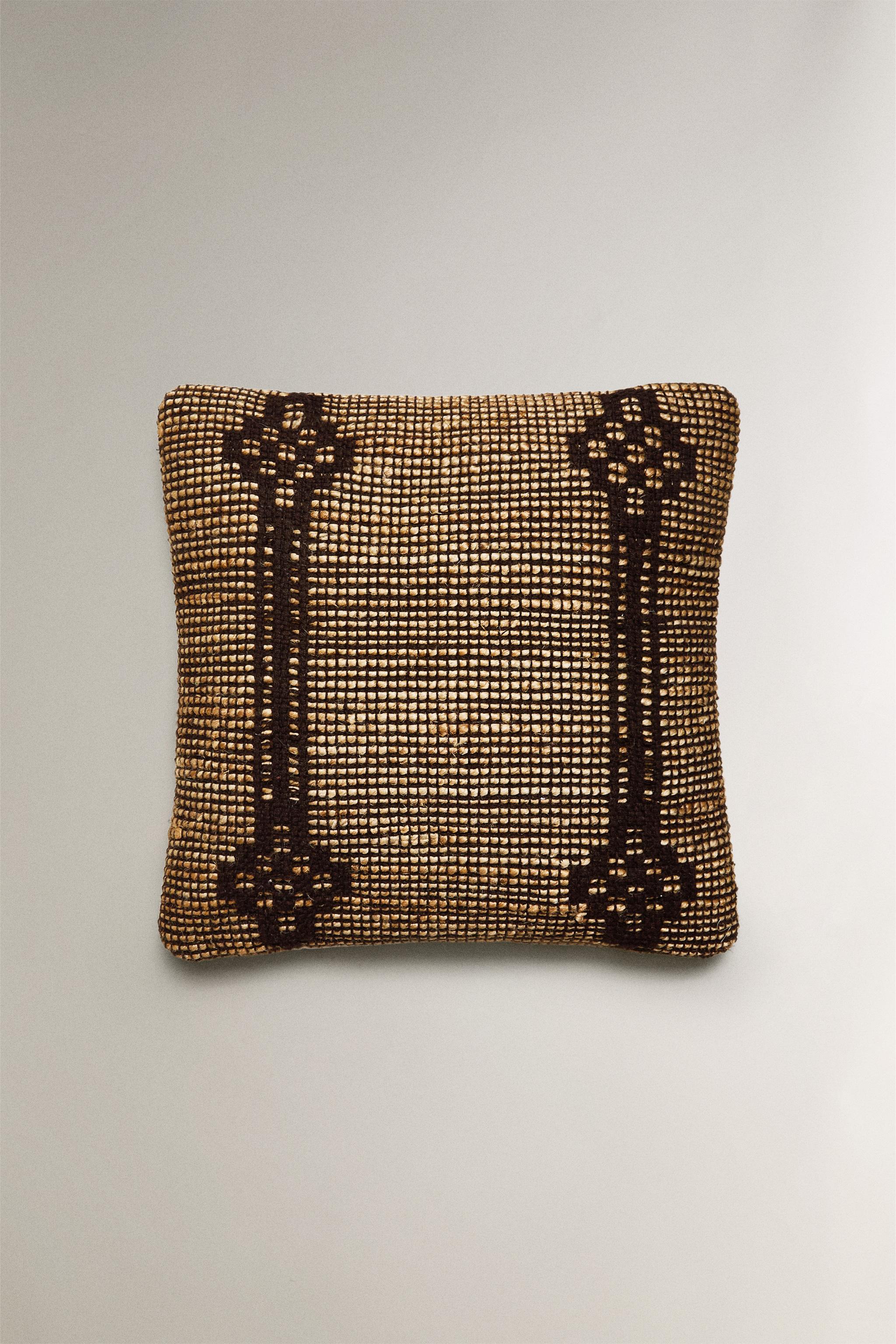 JUTE THROW PILLOW COVER