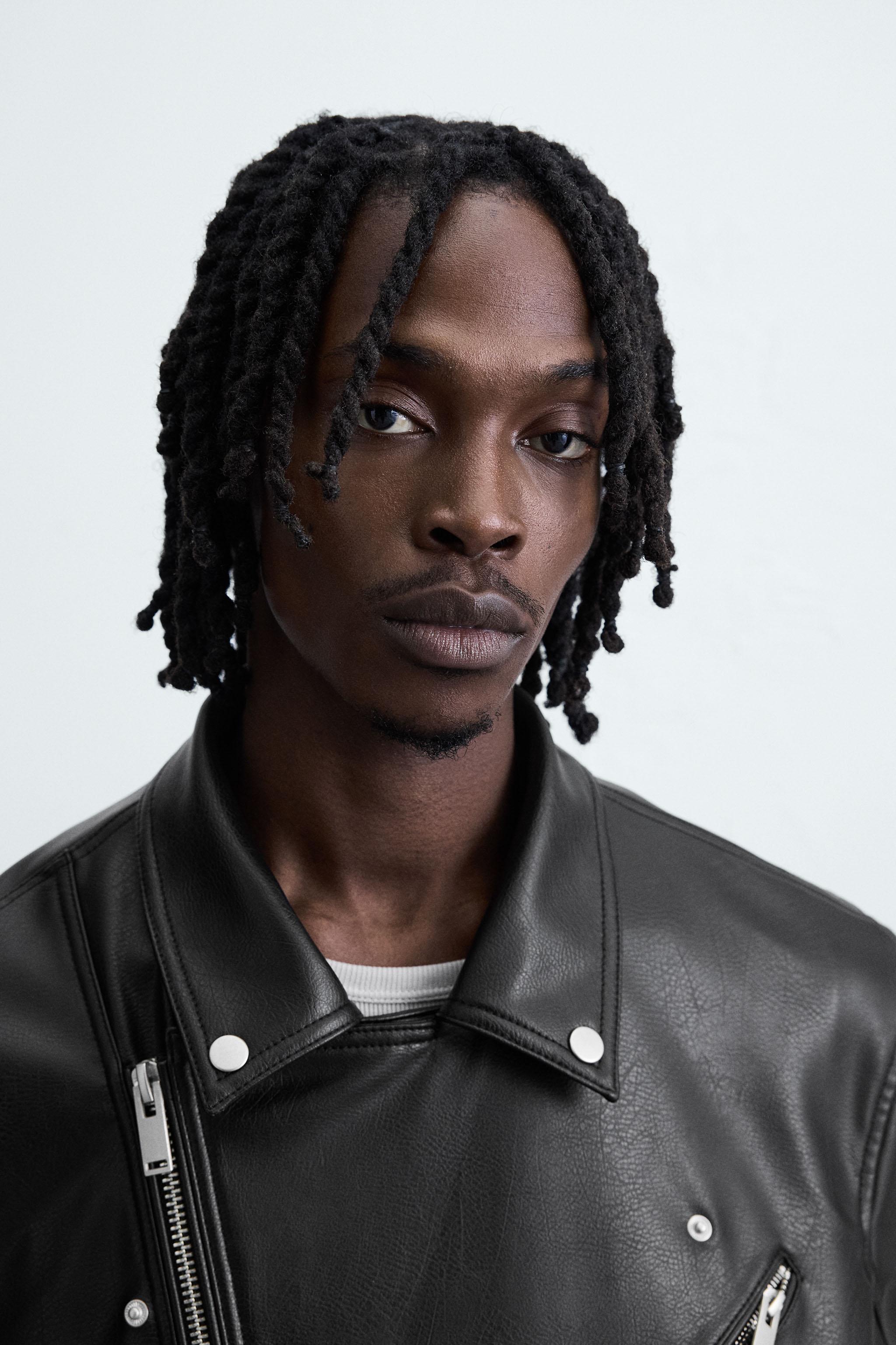 FAUX LEATHER BIKER JACKET