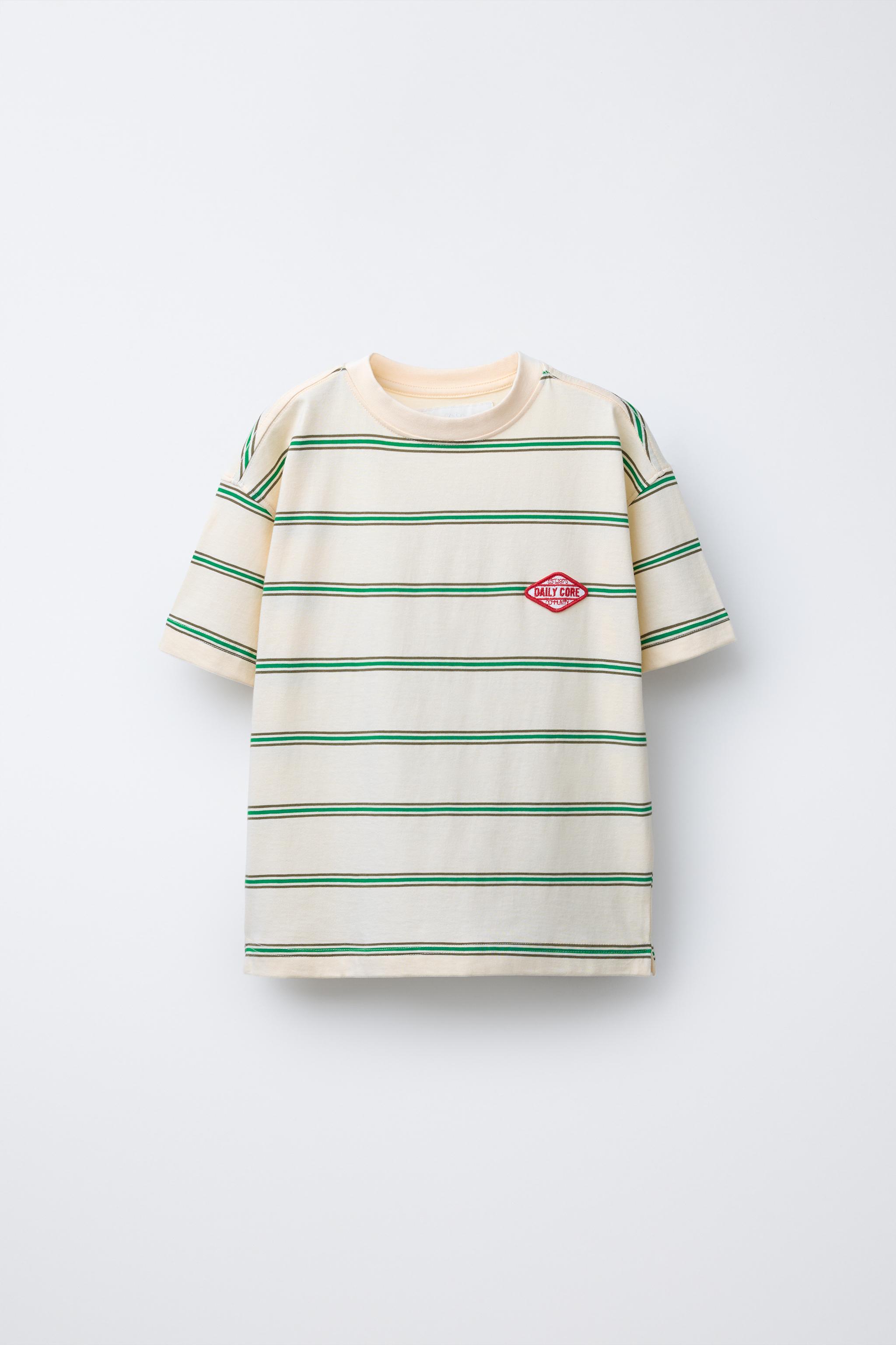 STRIPED PATCH T-SHIRT