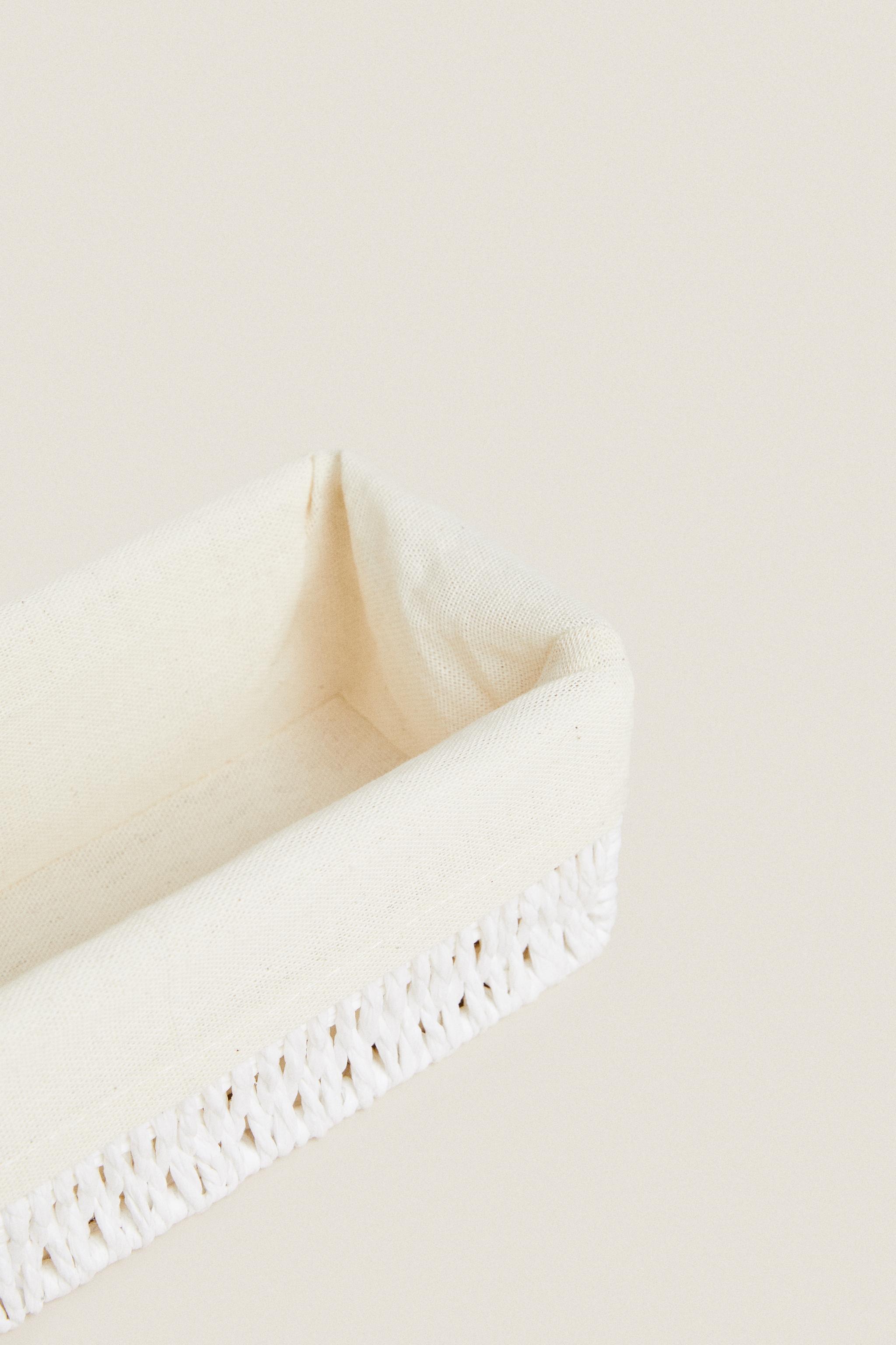 RECTANGULAR FABRIC INTERIOR BASKET