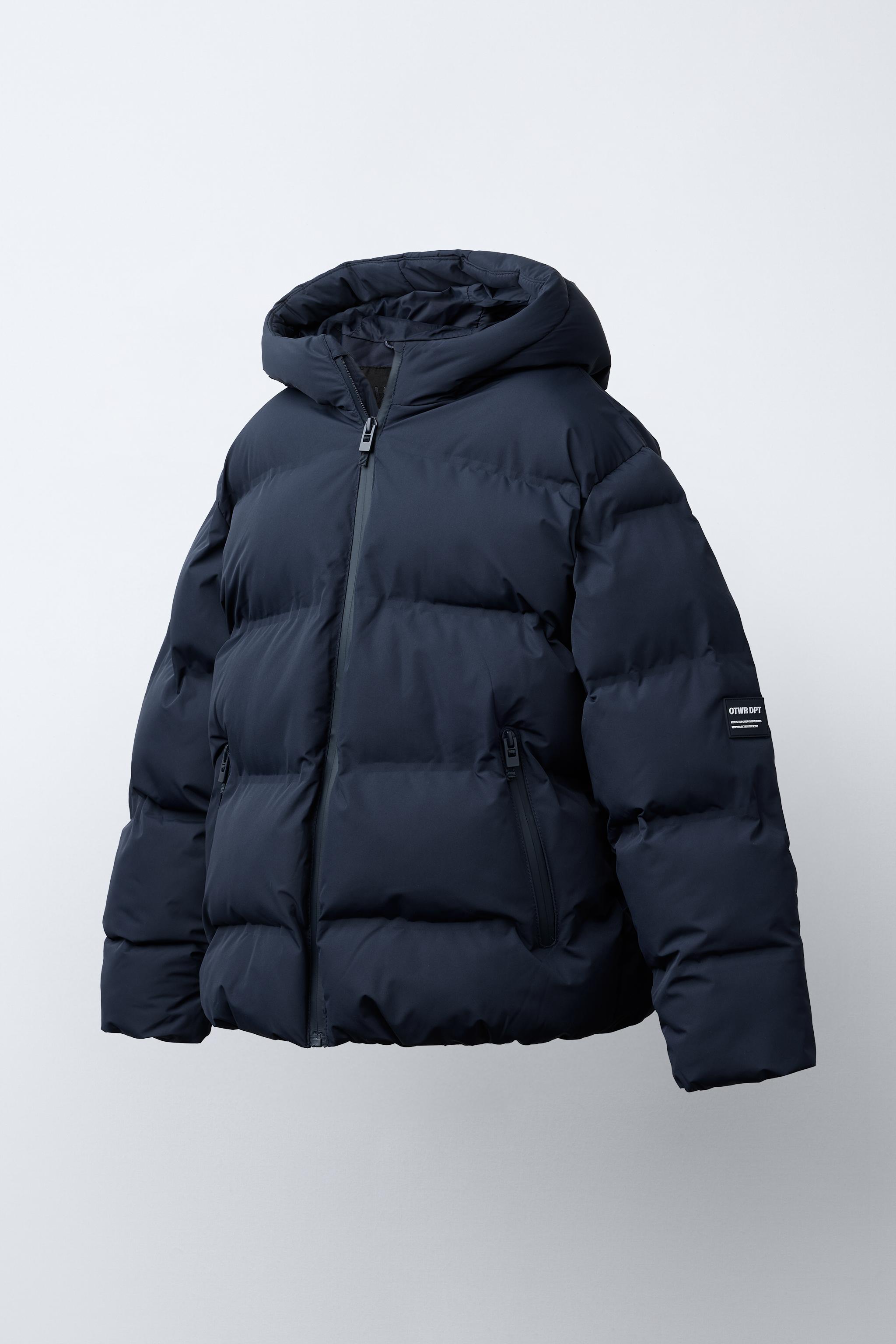 PUFFER COAT WITH LABEL WATER REPELLENT