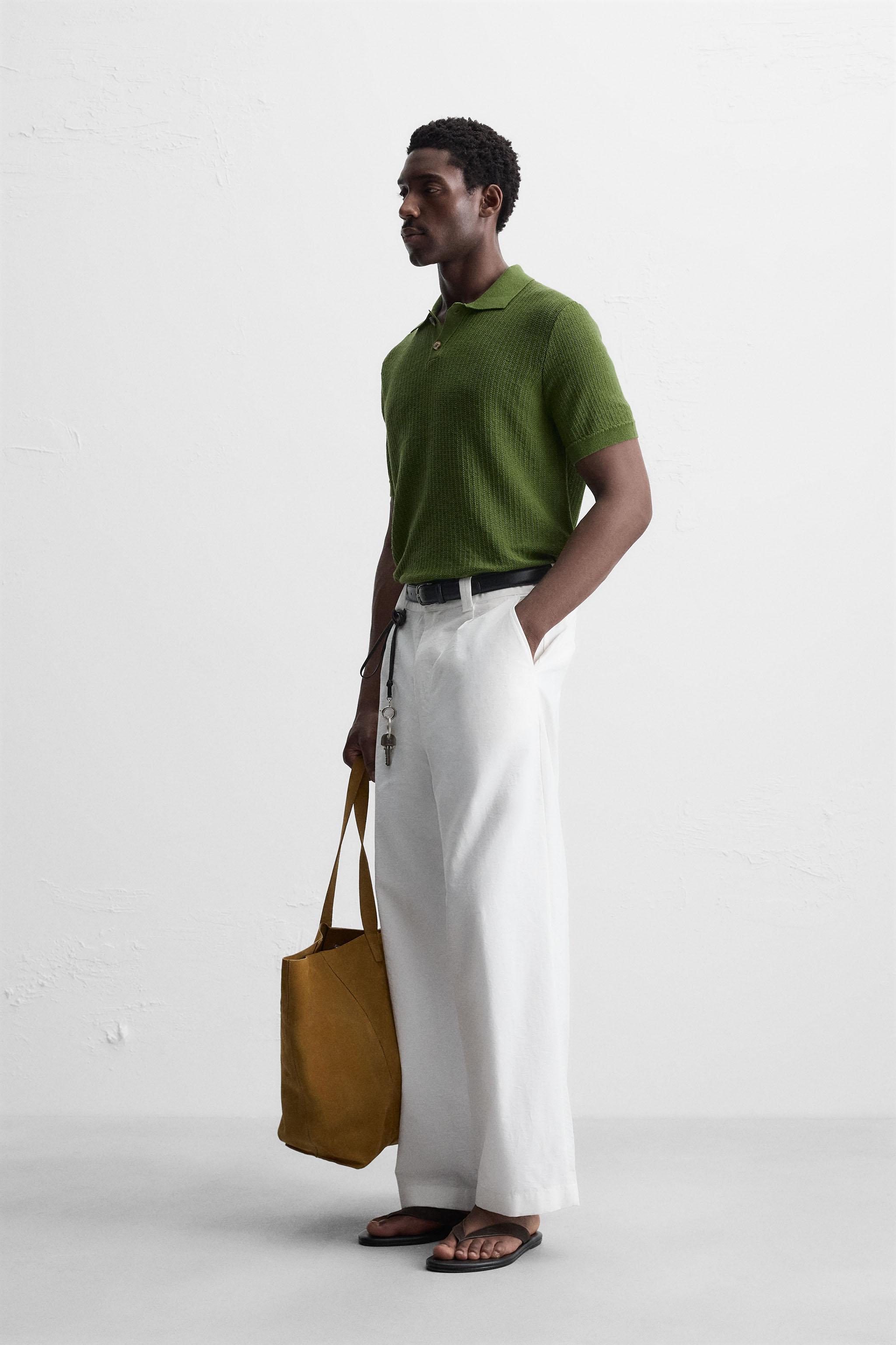 TEXTURED KNIT POLO SHIRT