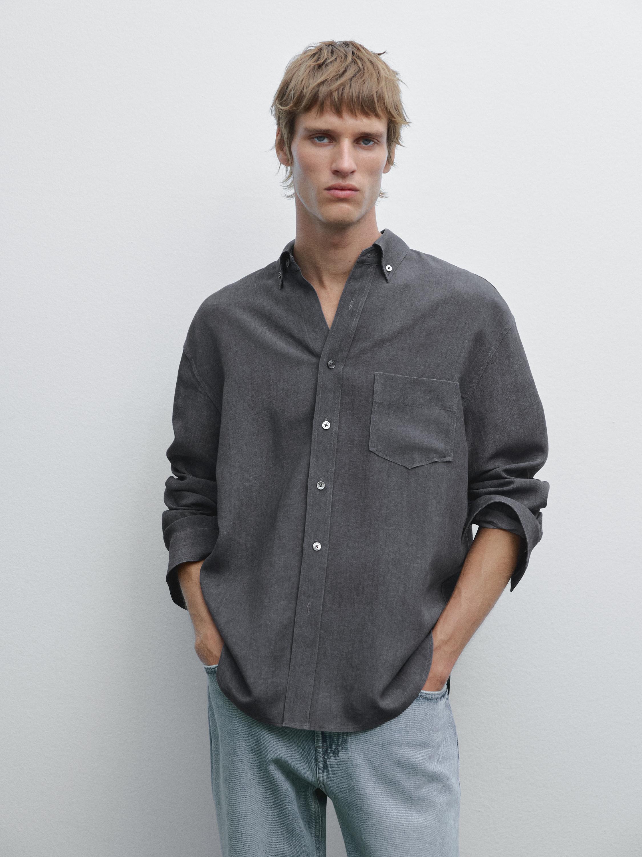 Regular fit flowing shirt