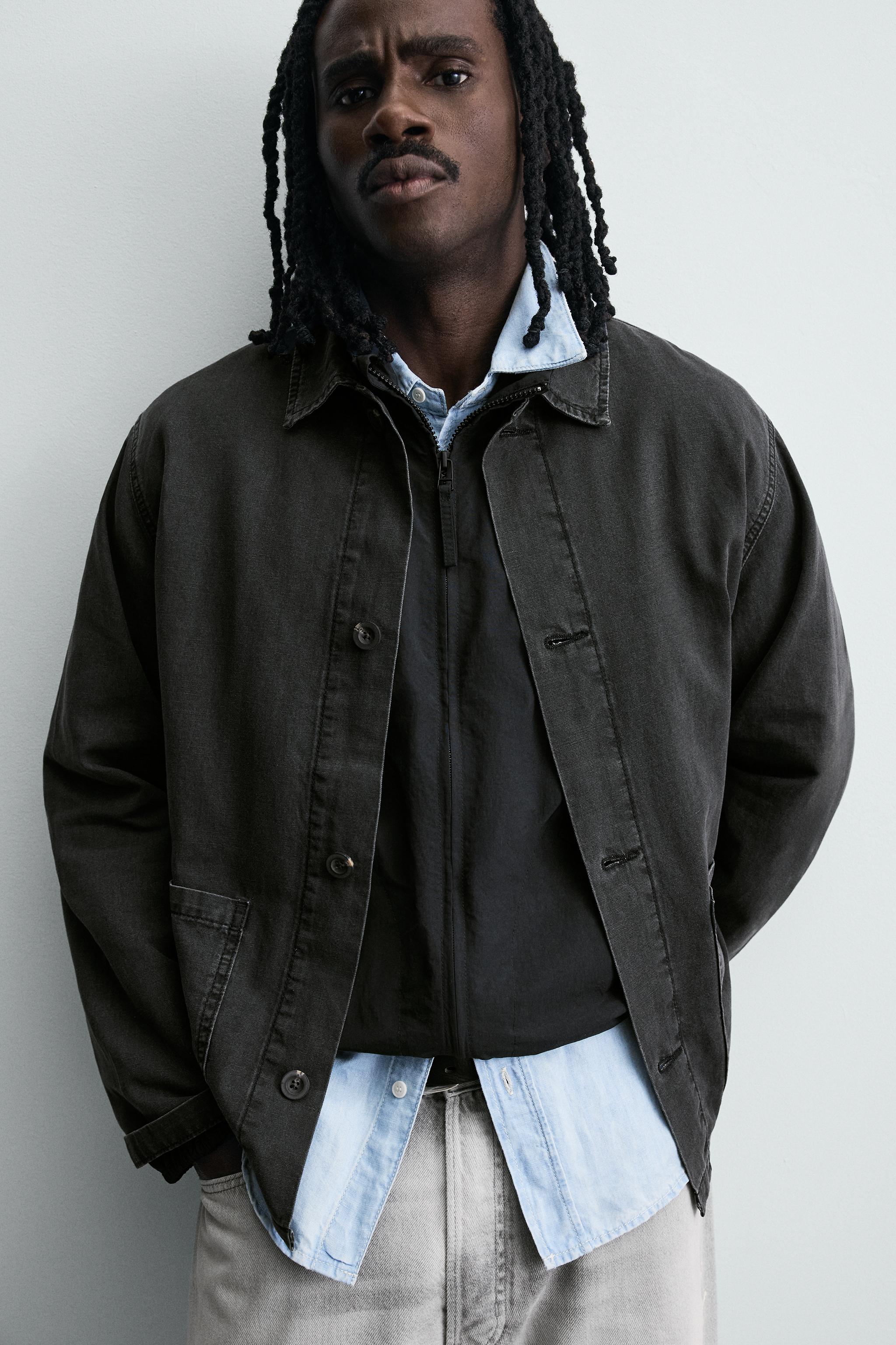 WASHED COTTON - LINEN OVERSHIRT