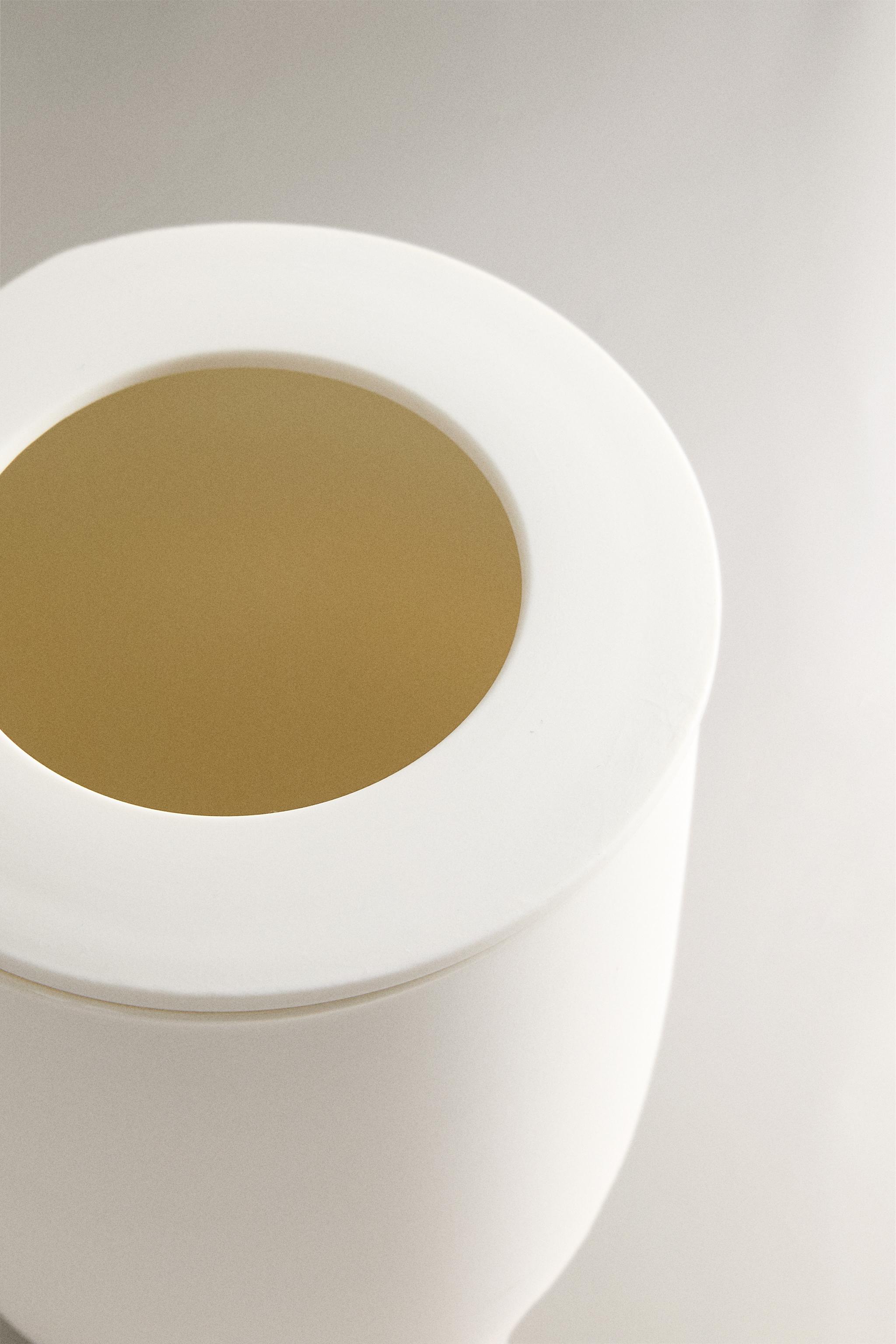 CERAMIC BATHROOM TRASH CAN TABLE