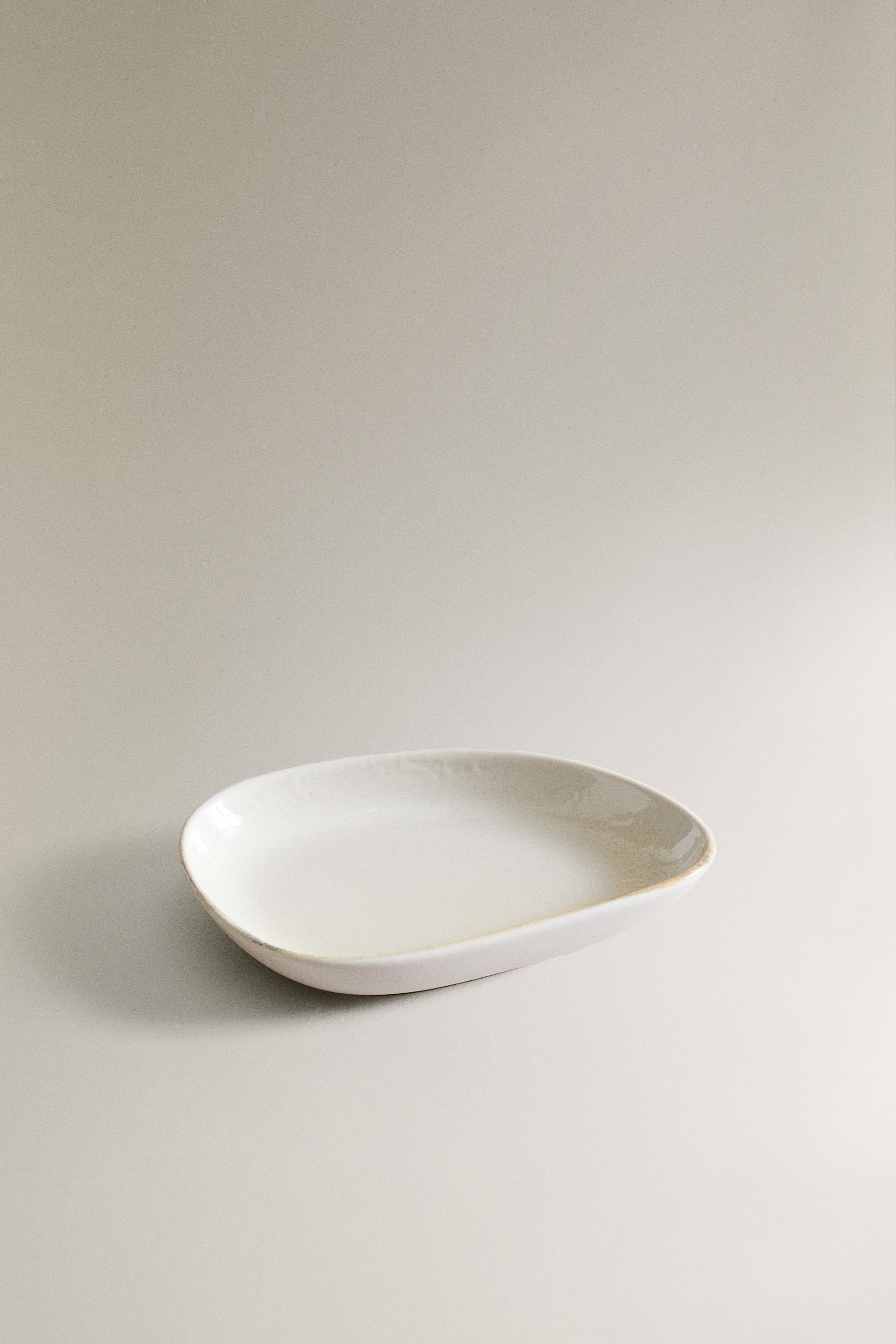 ECRU STONEWARE MINI PLATE