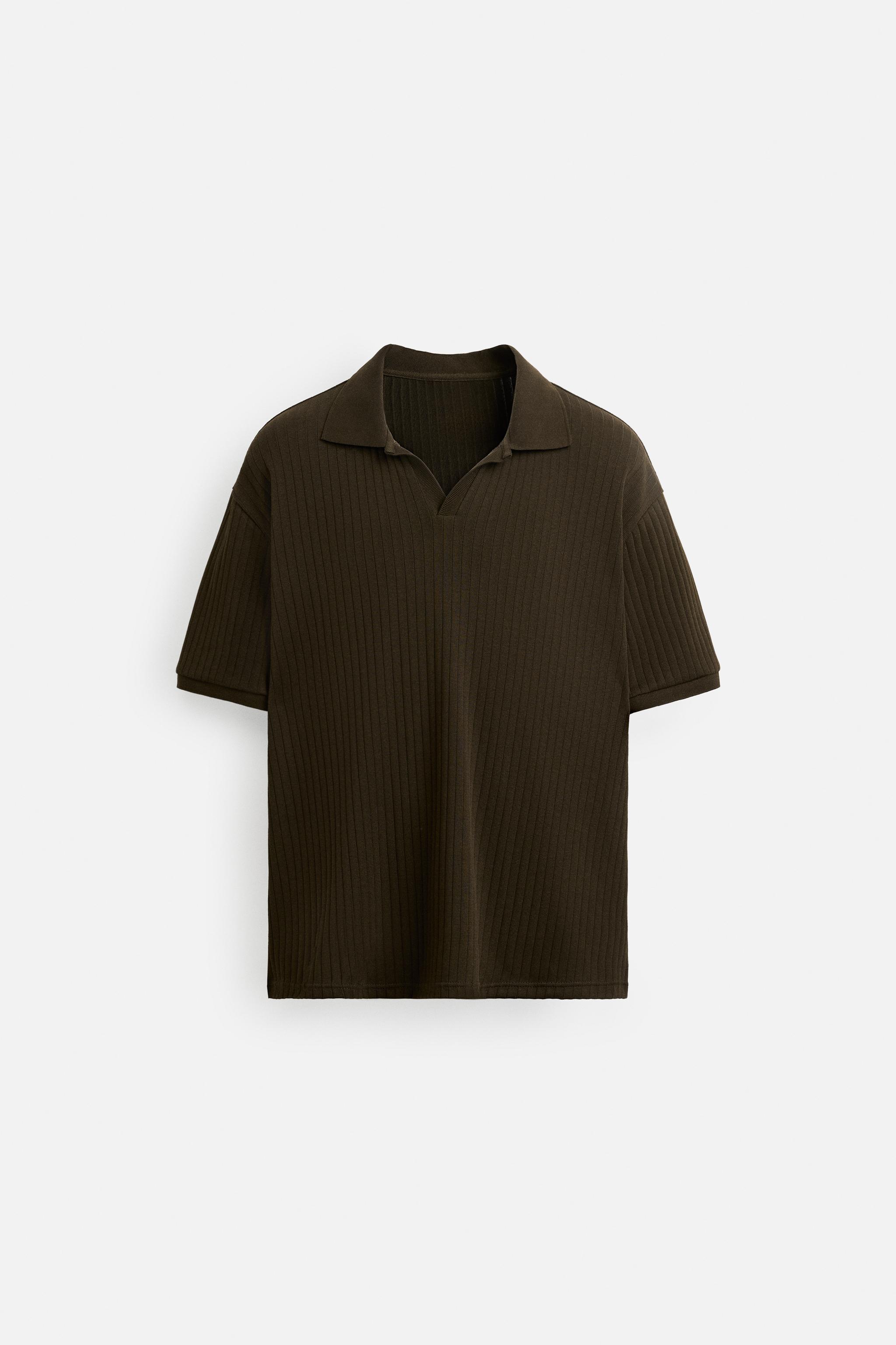 RIB KNIT POLO SHIRT