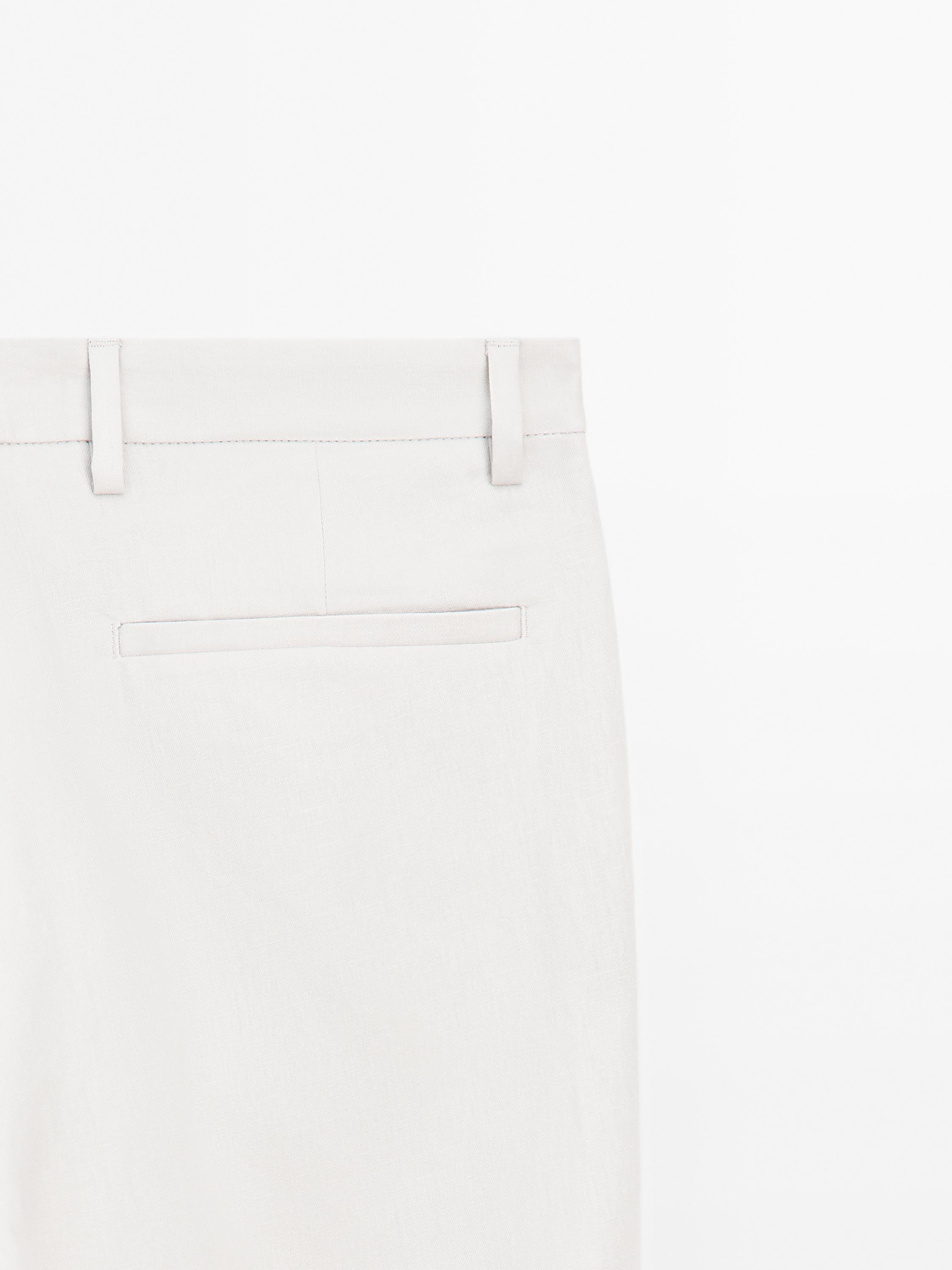 100% linen suit trousers