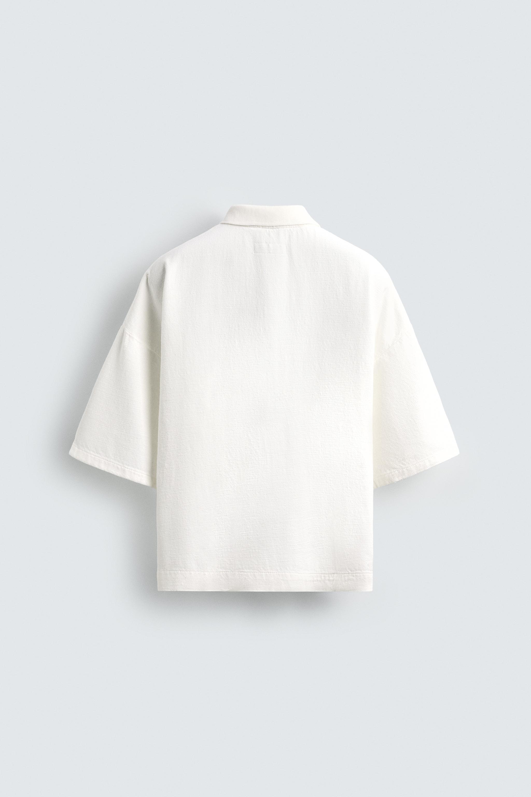 EMBROIDERED BOXY FIT POLO SHIRT