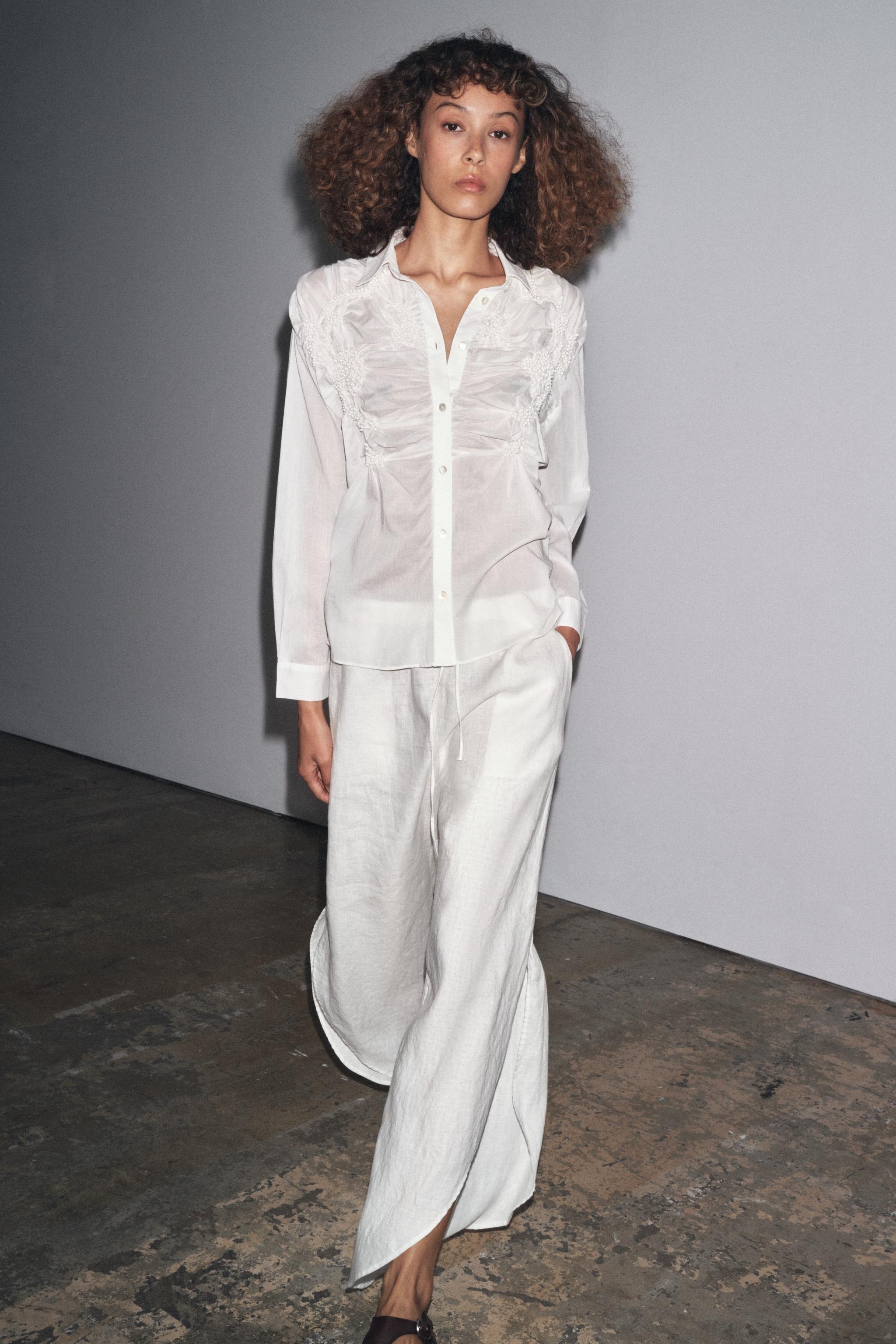 ZW COLLECTION EMBROIDERED SHIRT