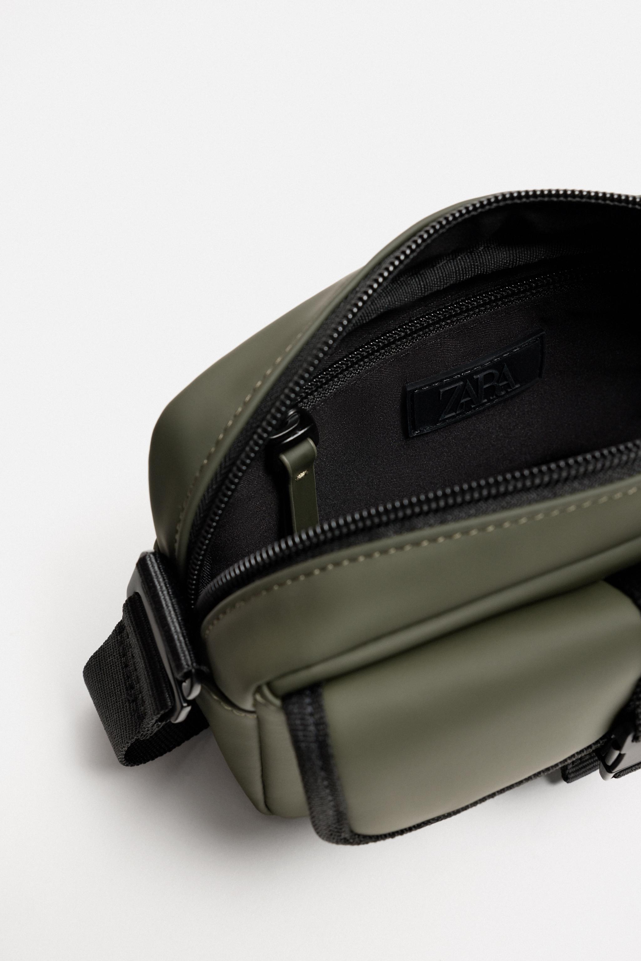 RUBBERIZED CROSSBODY BAG