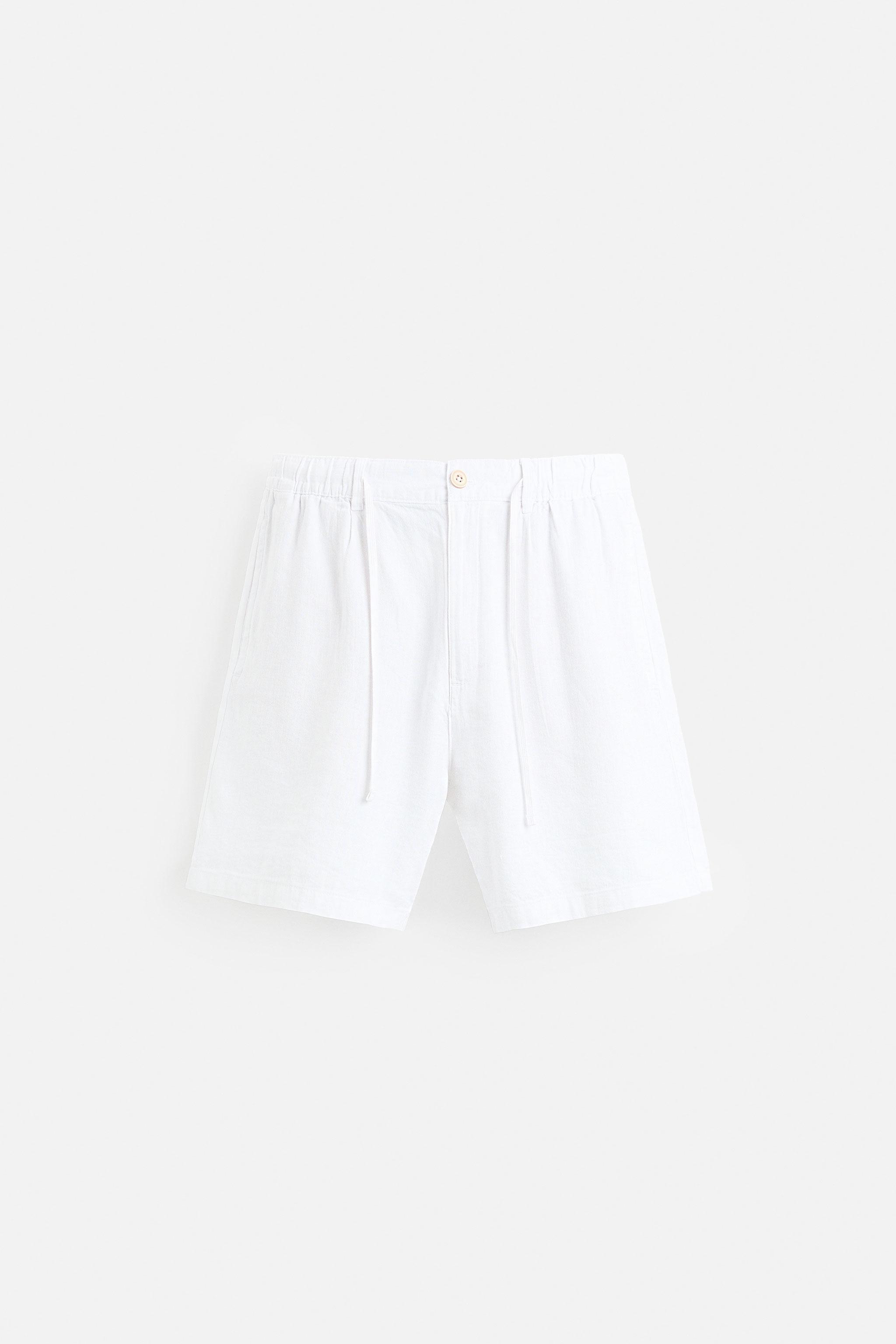 LINEN BLEND SHORTS