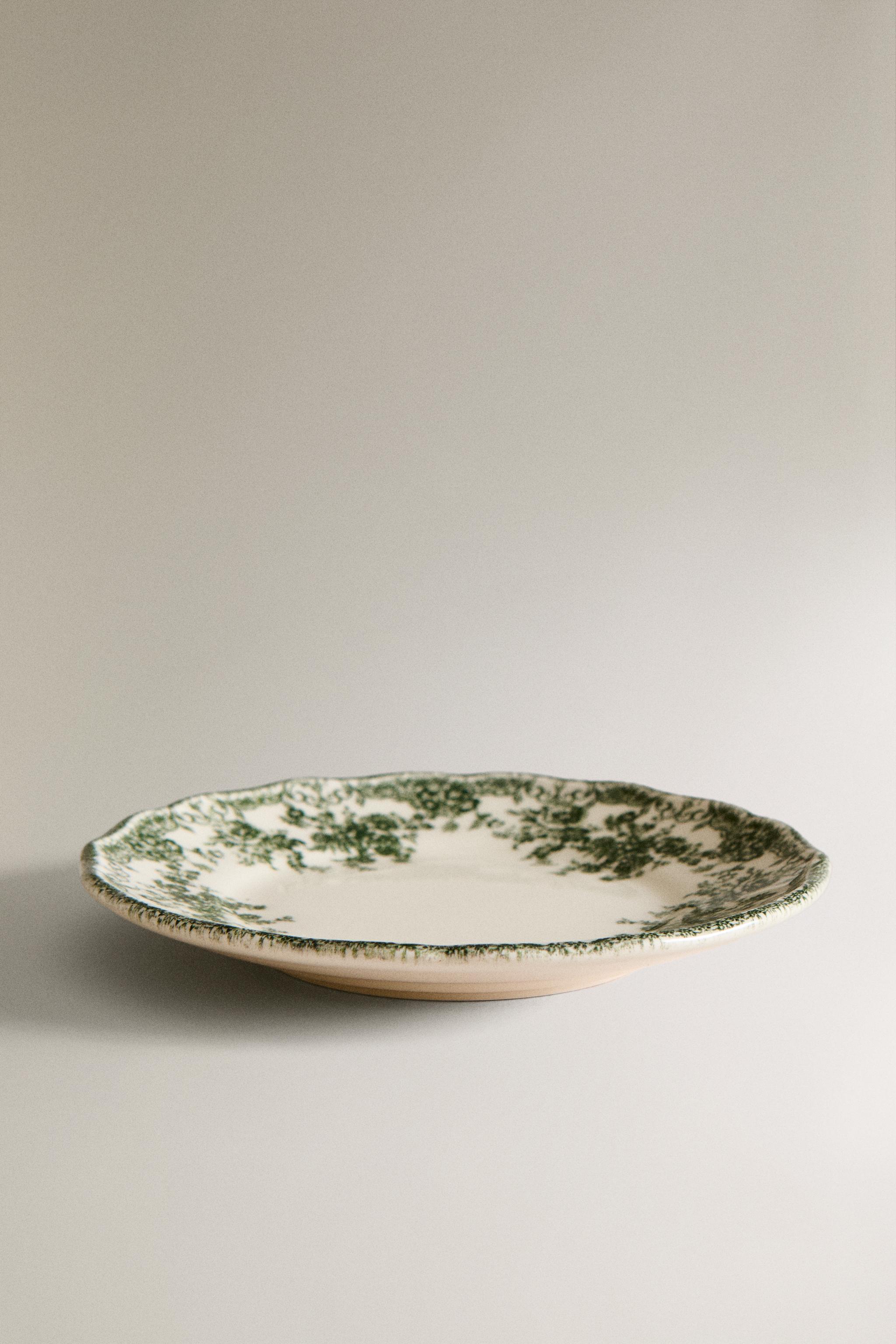 FLORAL EARTHENWARE SIDE PLATE