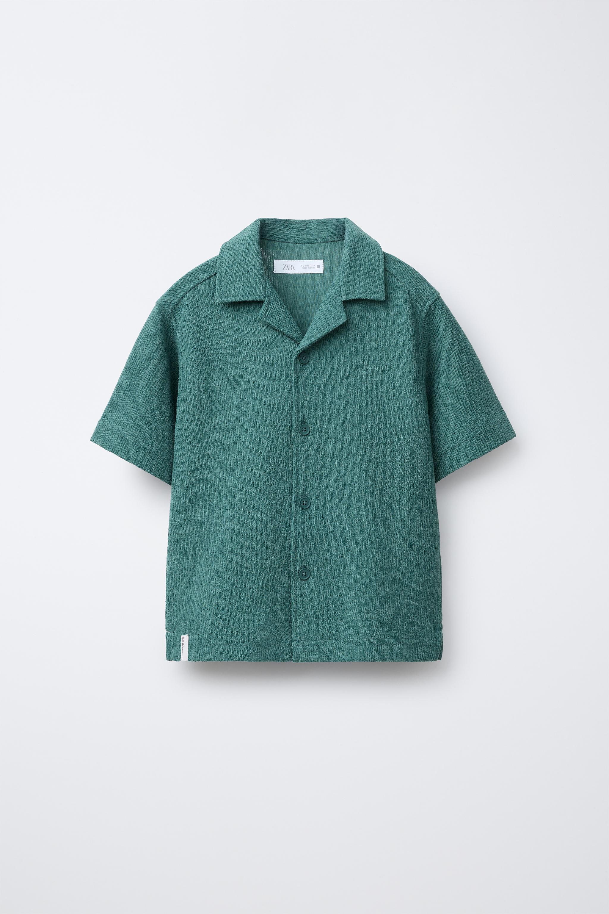 RUSTIC TOWEL EFFECT BOWLING SHIRT