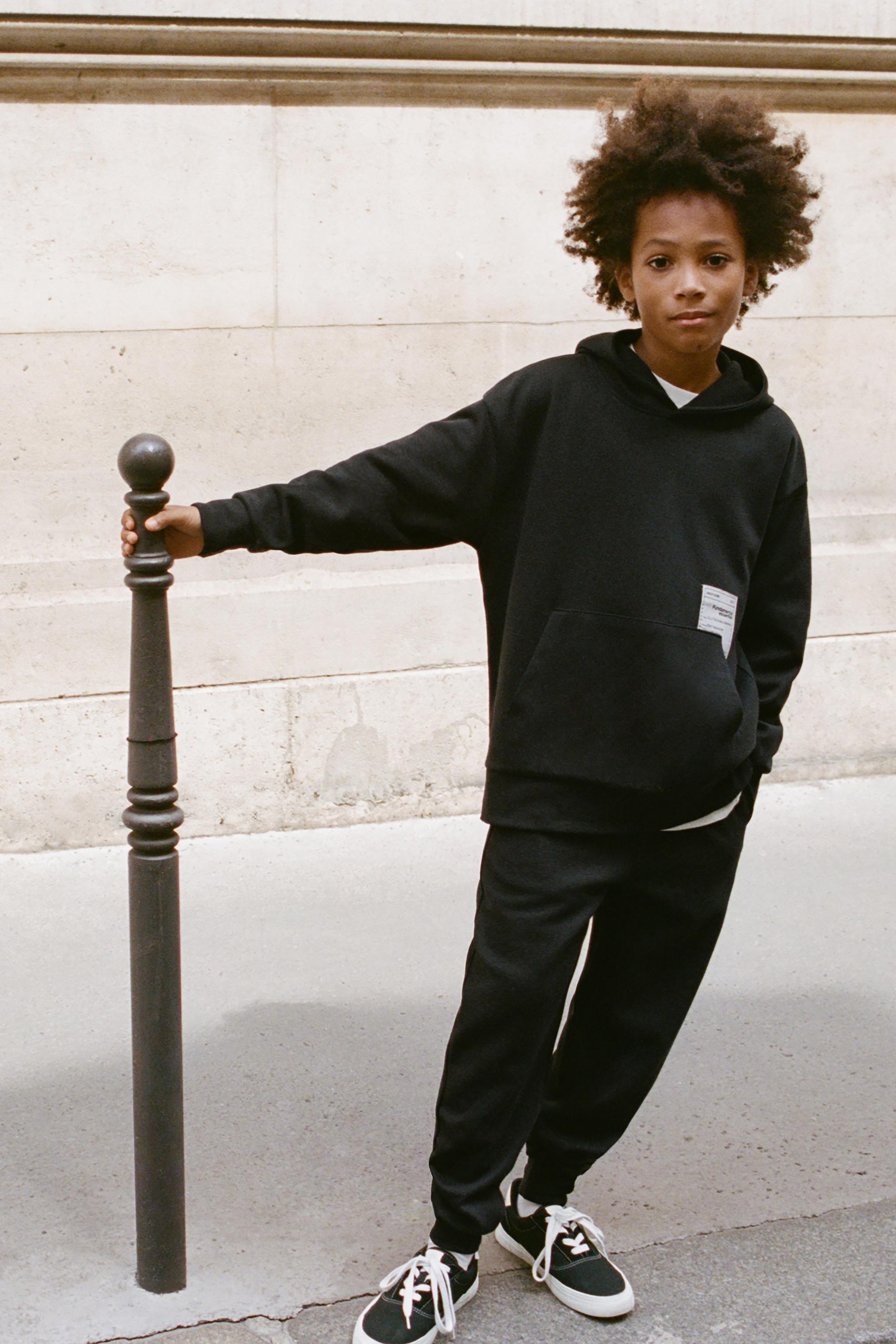 INTERLOCK HOODED SWEATSHIRT AND JOGGER PANTS SET