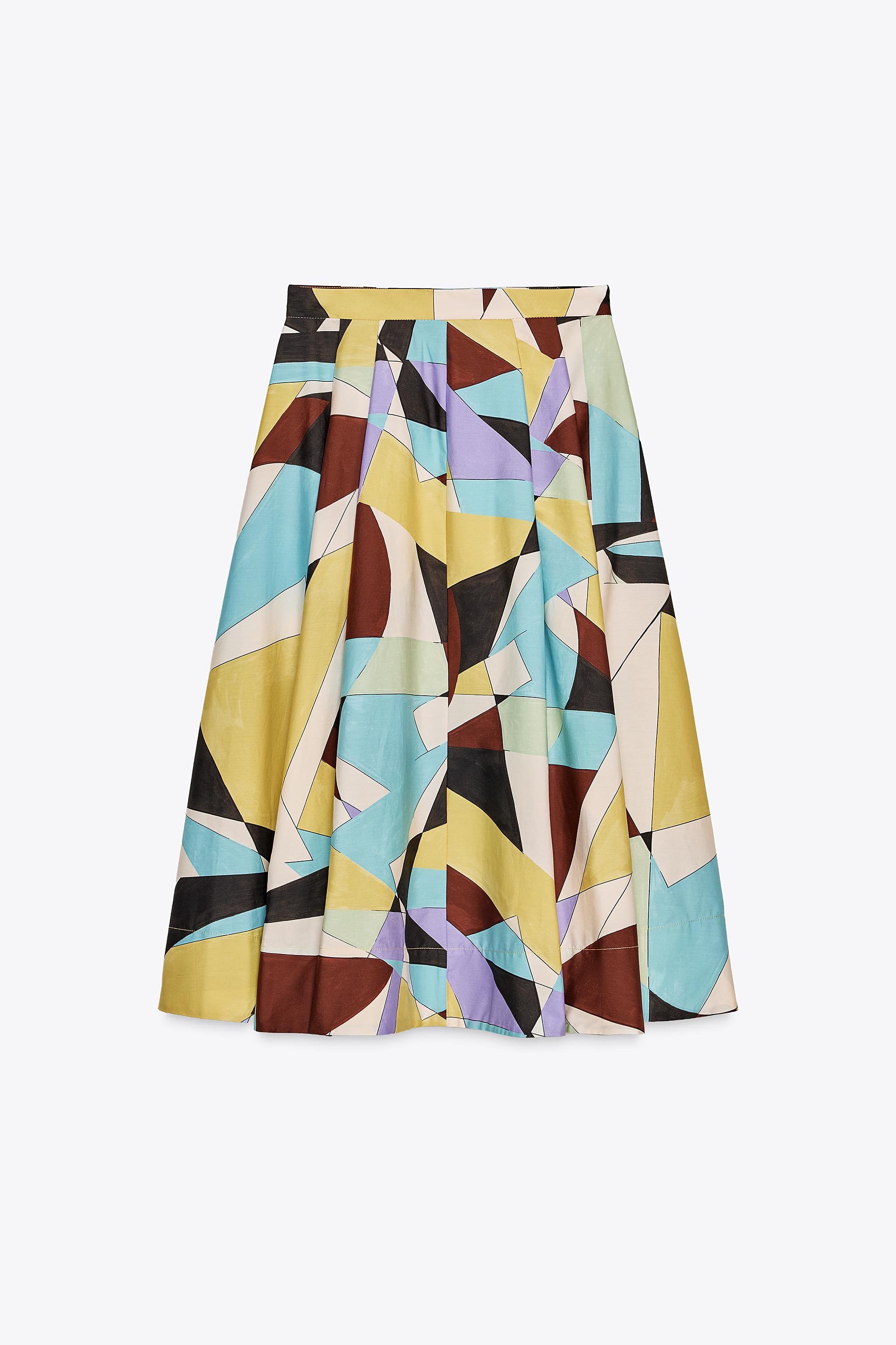 ZW COLLECTION PRINTED MIDI SKIRT