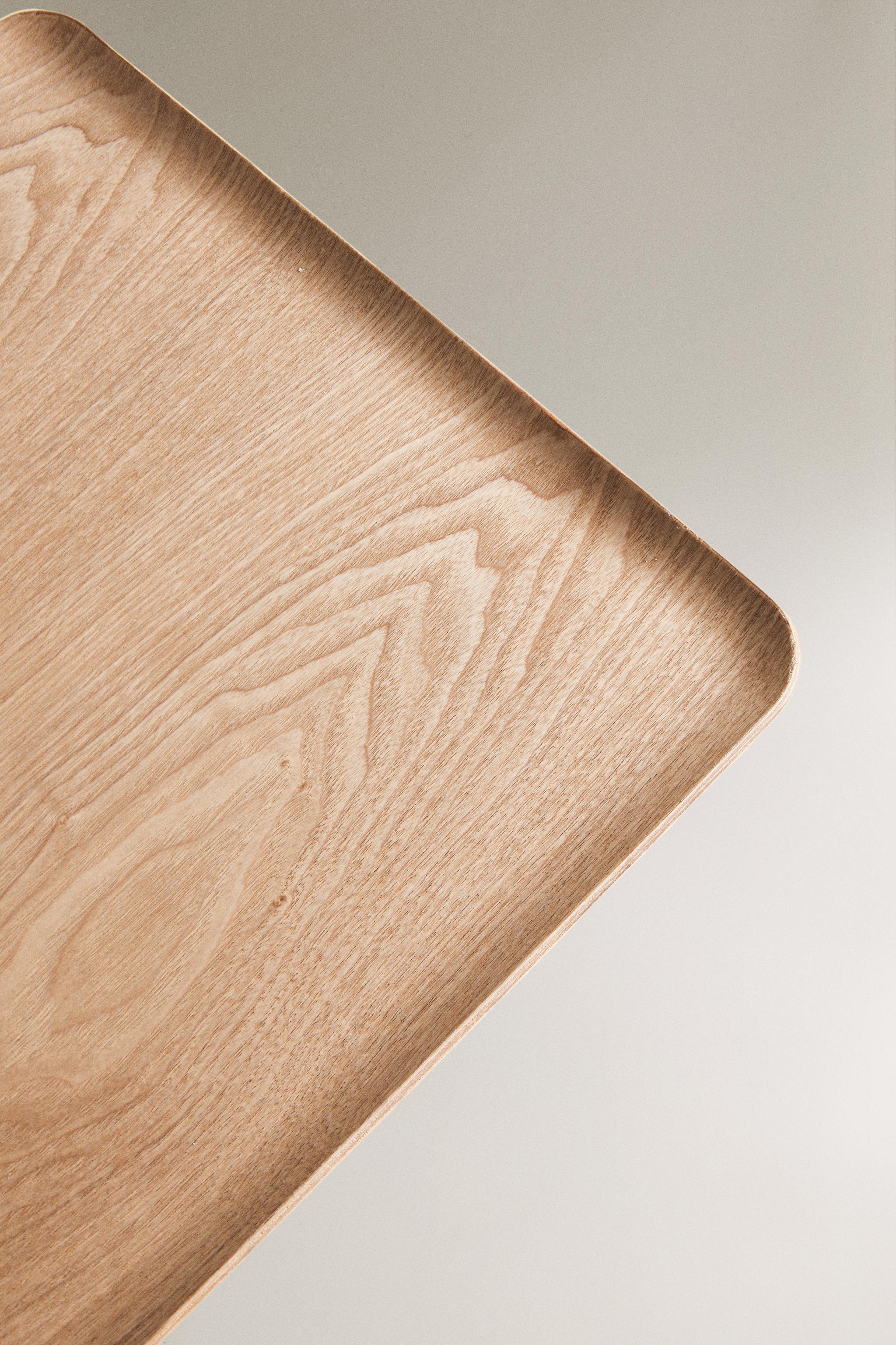 RECTANGULAR NON-SLIP WOODEN TRAY