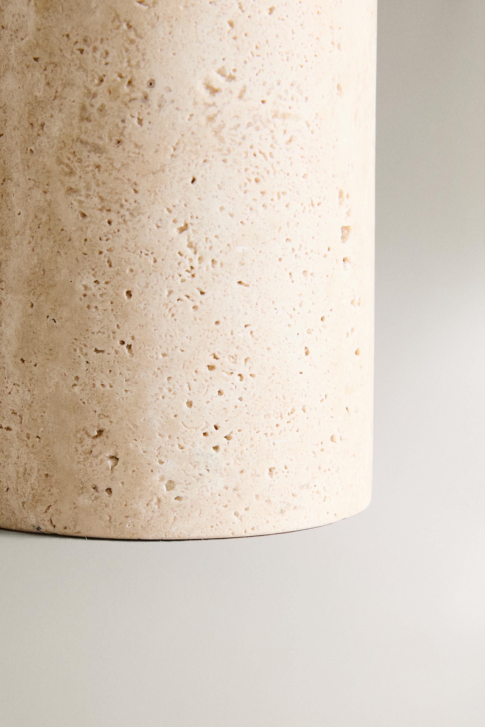 BEIGE MARBLE TOOTHBRUSH CUP