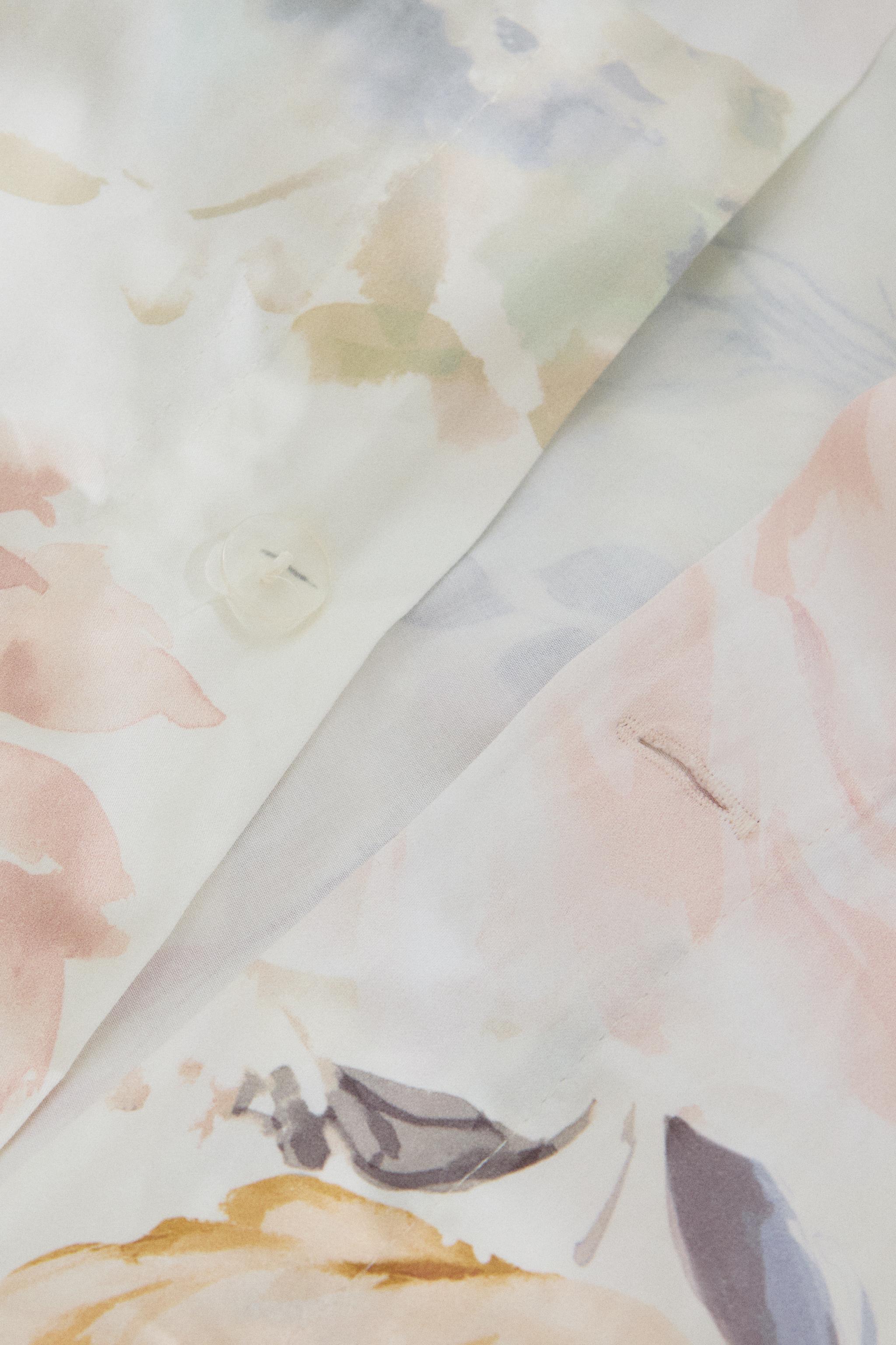 FLORAL PRINT SATEEN DUVET COVER