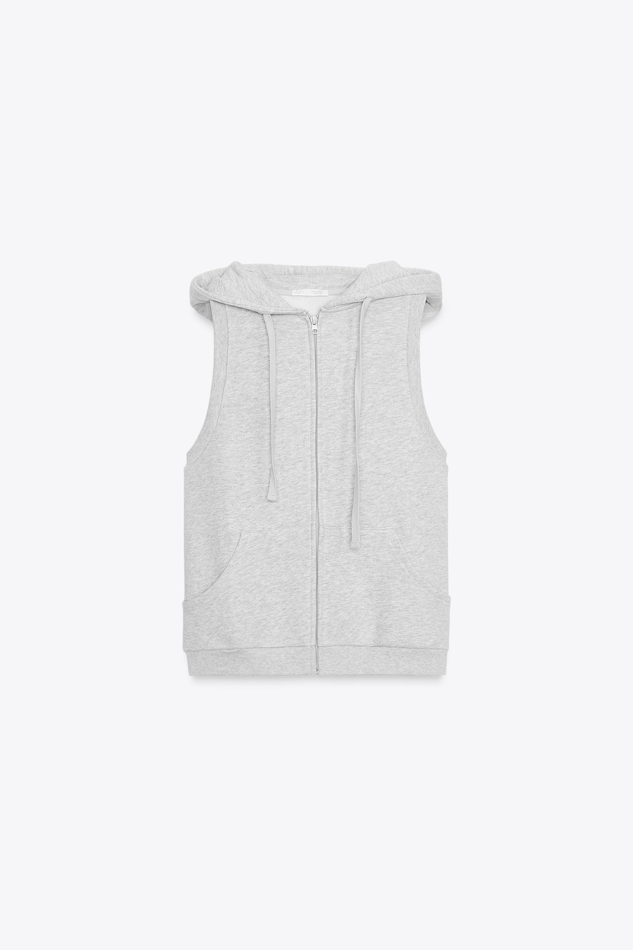 HOODED PLUSH VEST