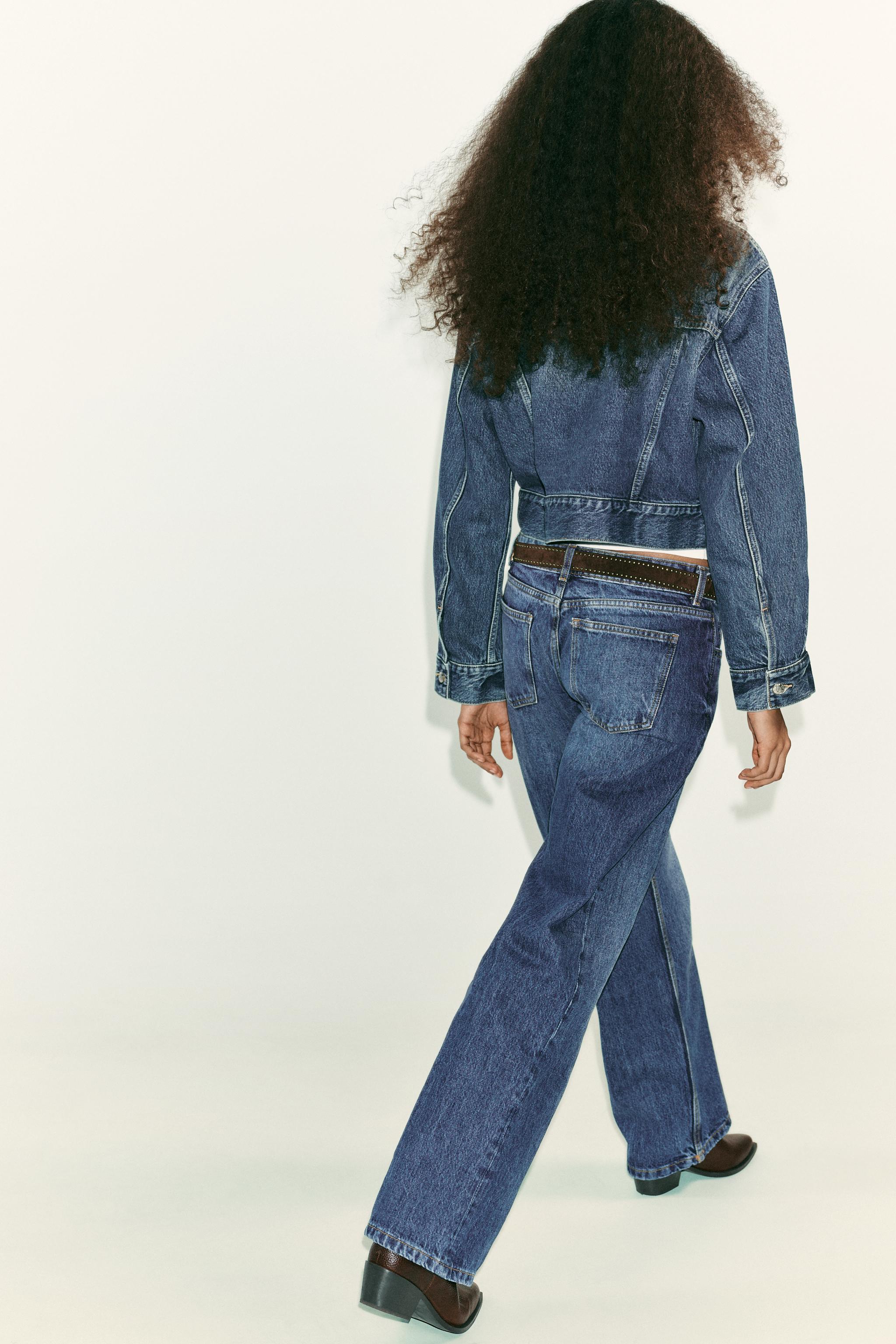 Z1975 WIDE LEG LOW RISE BELT JEANS