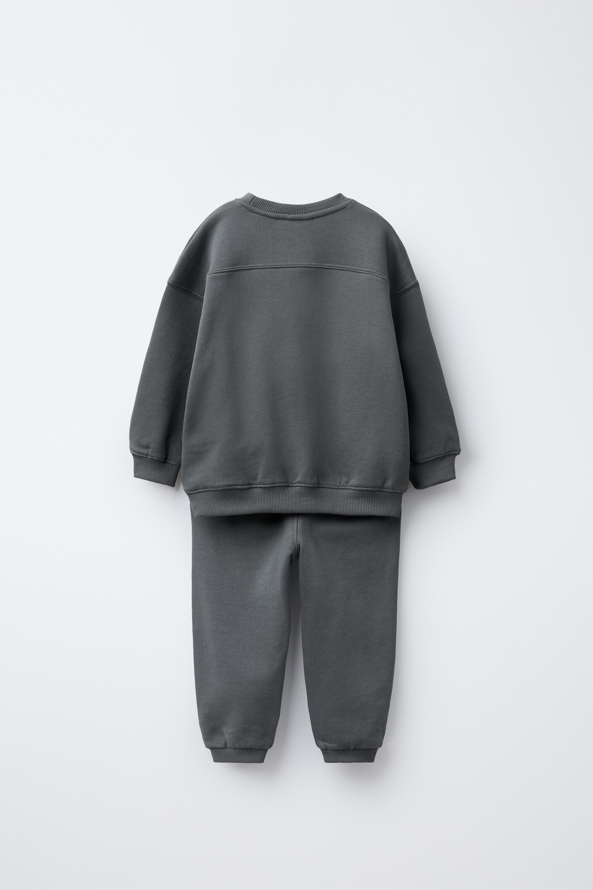 SWEATSHIRT AND JOGGER PANTS SET WITH TAG DETAIL