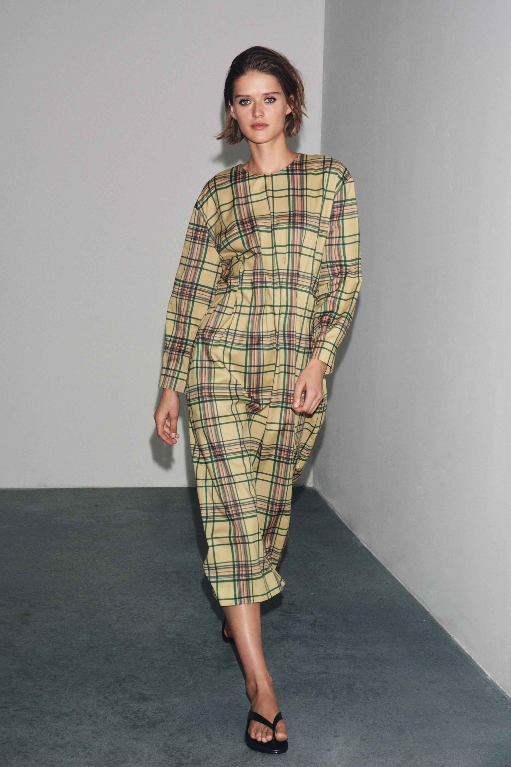 ZW COLLECTION PLAID MIDI DRESS