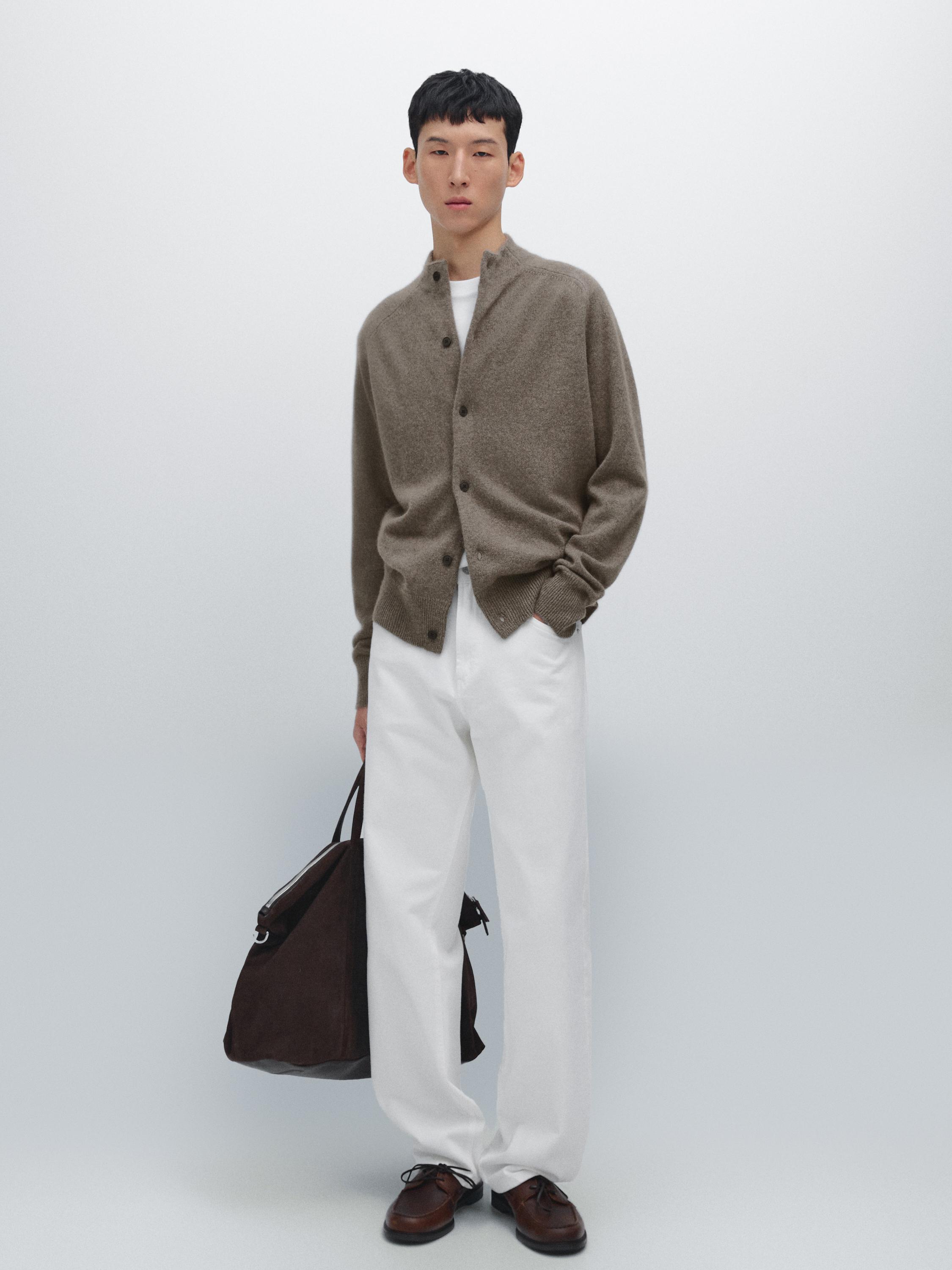 100% cashmere knit cardigan